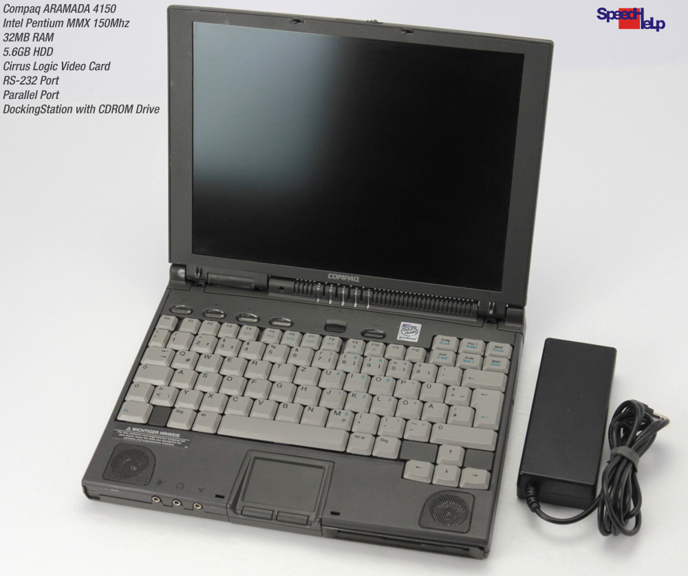 Retro Notebook Compaq Armada 4150 Pentium 150mhz Mmx Laptop Windows 95 98 Cdrom Ebay