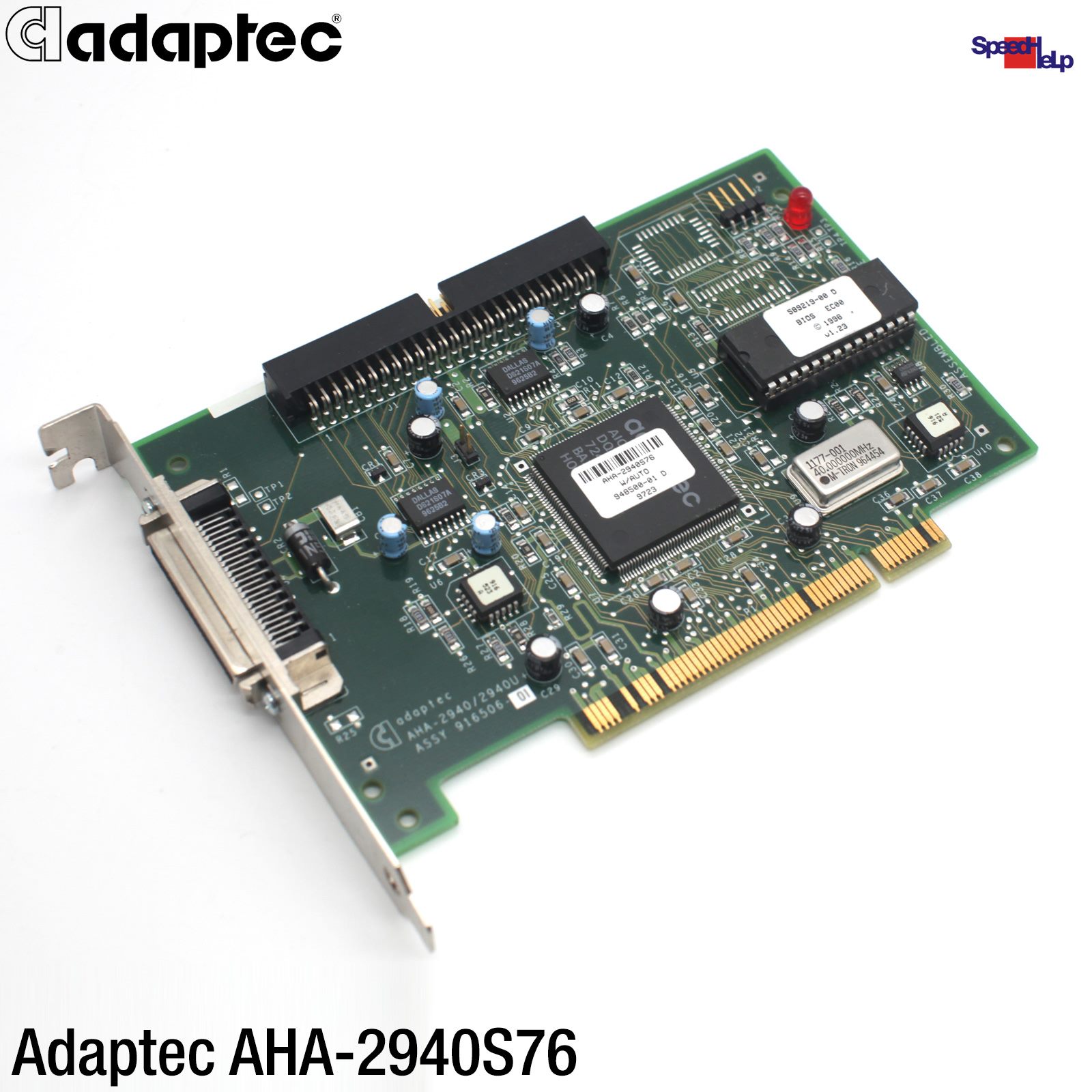 ADAPTEC AHA-2940S76 W/AUTO SCSI PCI SLOT CONTROLLER ADAPTER 50-PIN POL BOOTTABLE