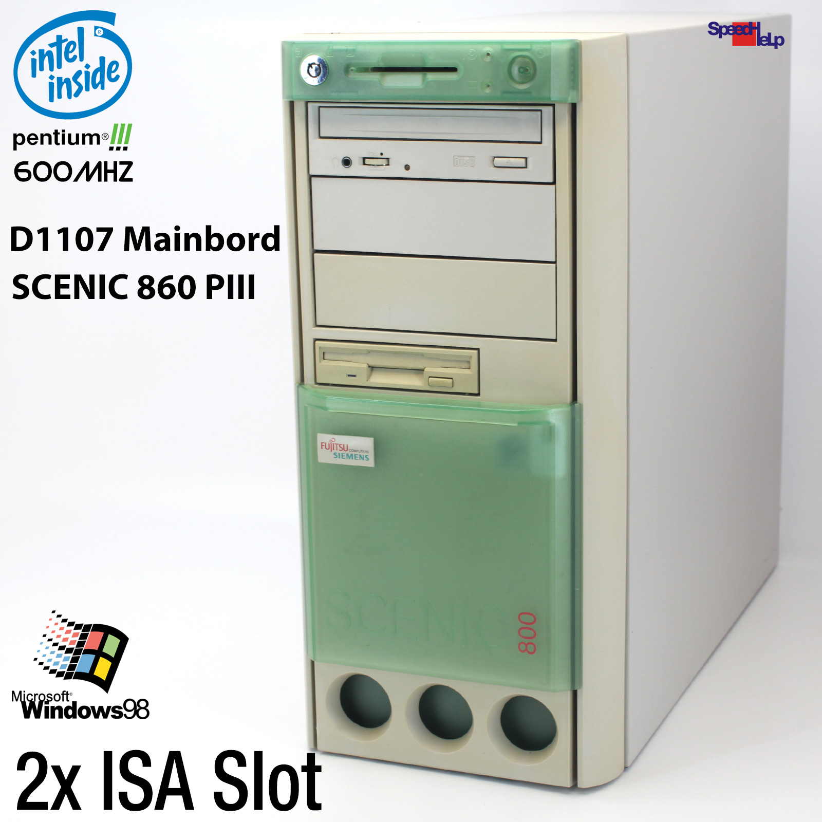 2x ISA FUJITSU SIEMENS SCENIC 860 PIII D1107 PC COMPUTER PENTIUM III  WINDOWS 98