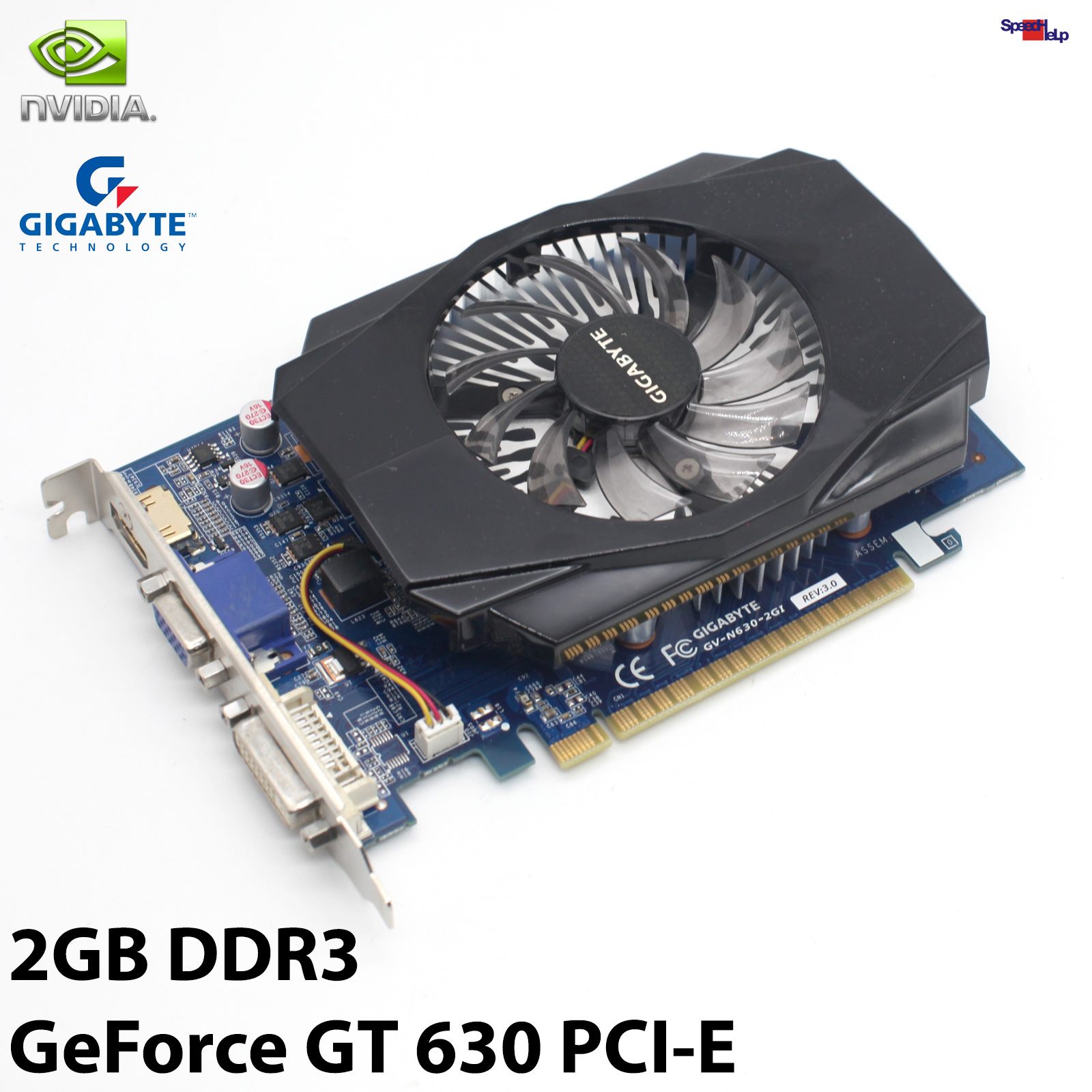 🕹GIGABYTE GV-N630-2GI NVIDIA GEFORCE GT 630 2GB DDR3 PCI-E GRAFIKKARTE VIDEO