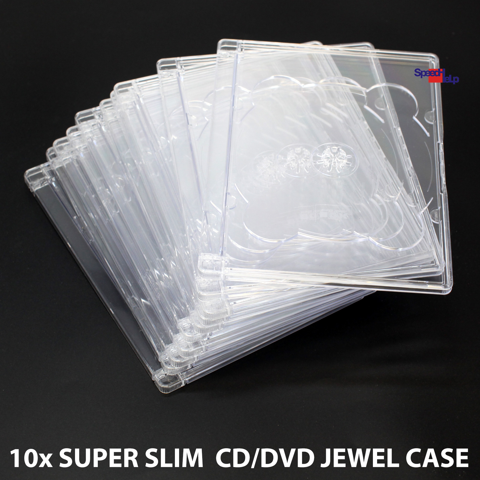 10x STÜCK CD DVD HÜLLE SLIM CASE TRANSPARENT CLAR JEWEL CASE