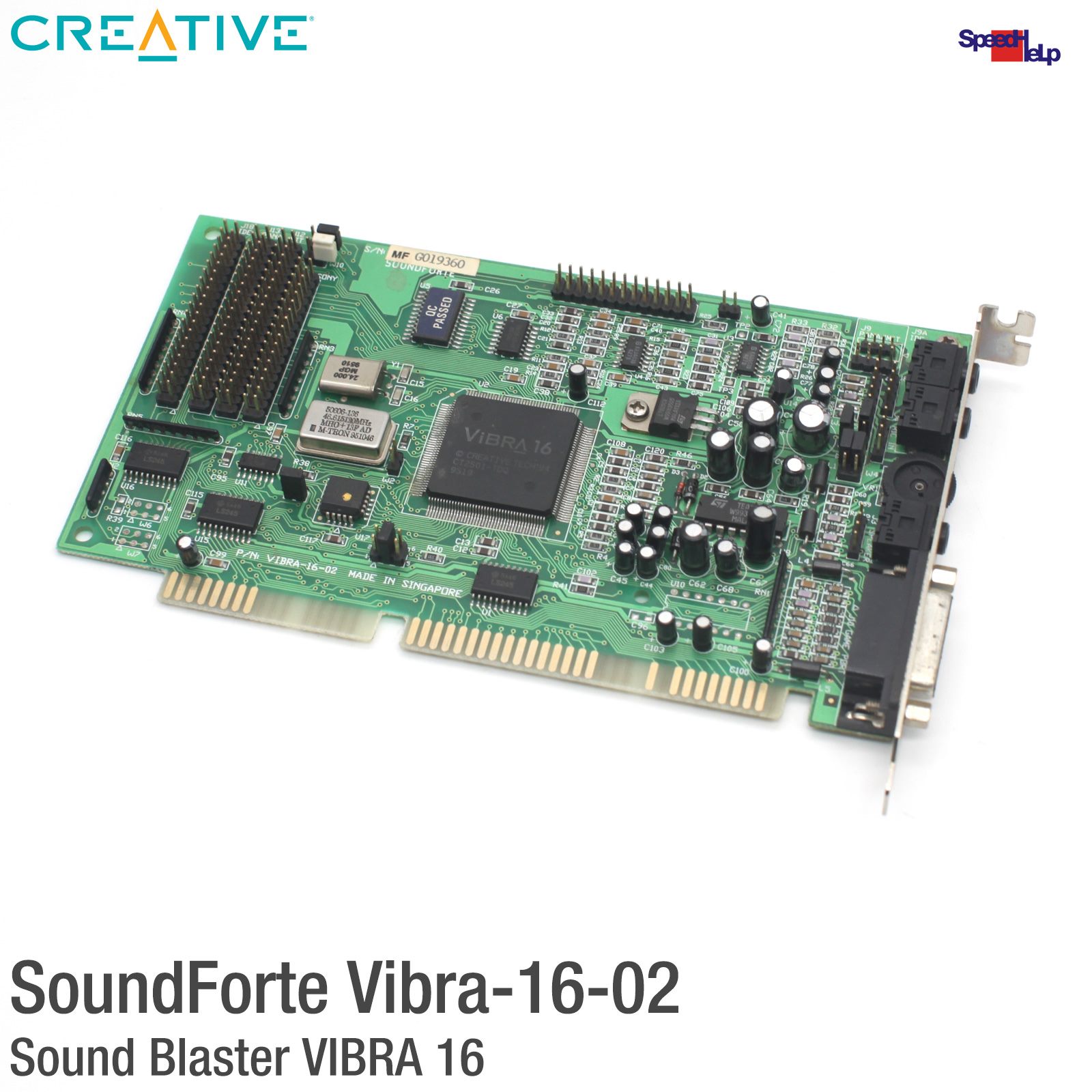 CREATIVE LABS VIBRA SOUND FORTE BLASTER 16 CT2501 AUDIO CARD KARTE ISA 16-BIT