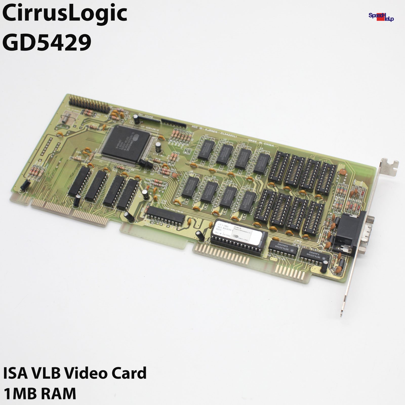 📺ISA VLB CIRRUS LOGIC GD5429 1MB GRAFIKKARTE VIDEO CARD RAM 486 586 VESA LOCAL