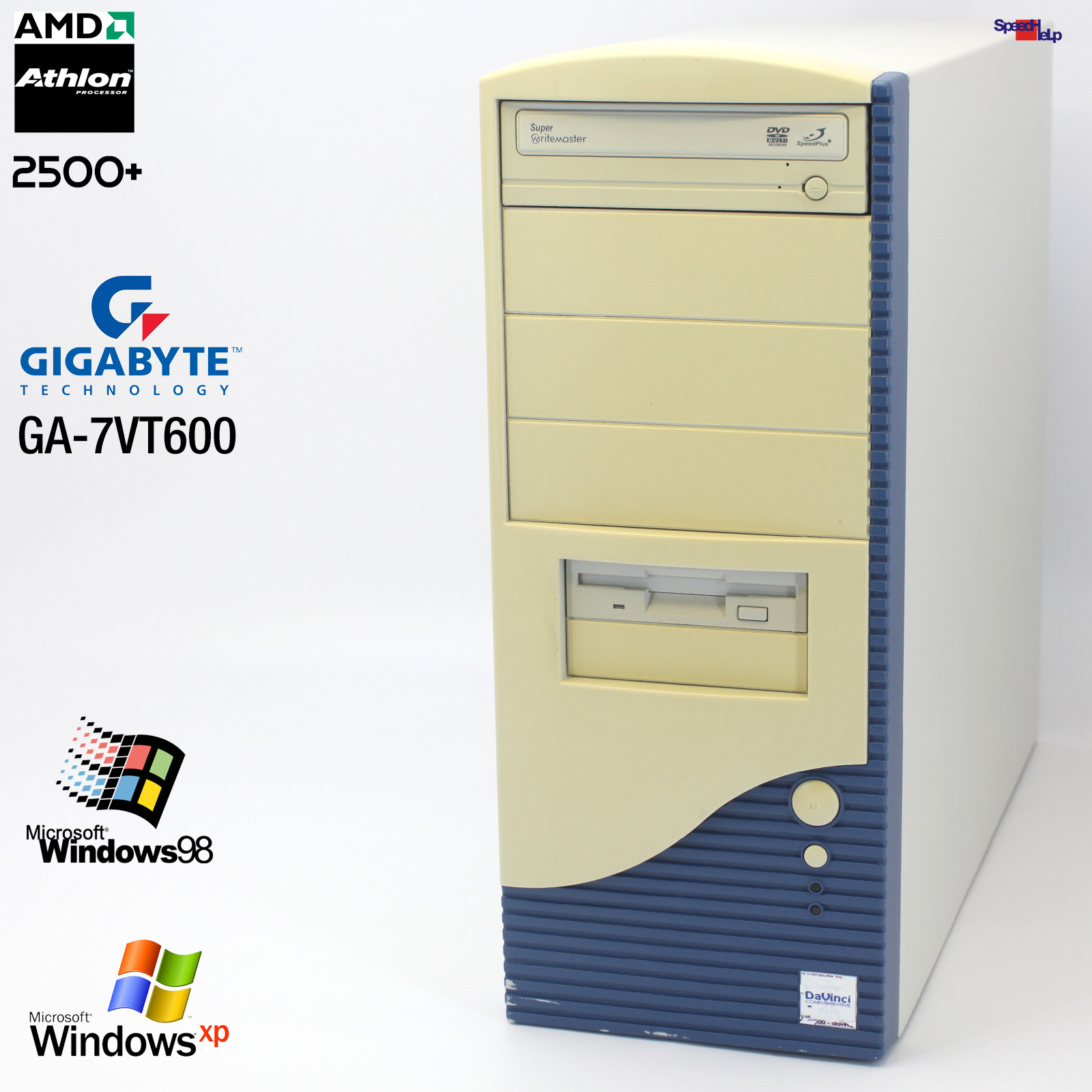 💻GIGABYTE GA-7VT600 PC COMPUTER AMD ATHLON XP 2500+ PARALLEL LPT WINDOWS 98 WIN