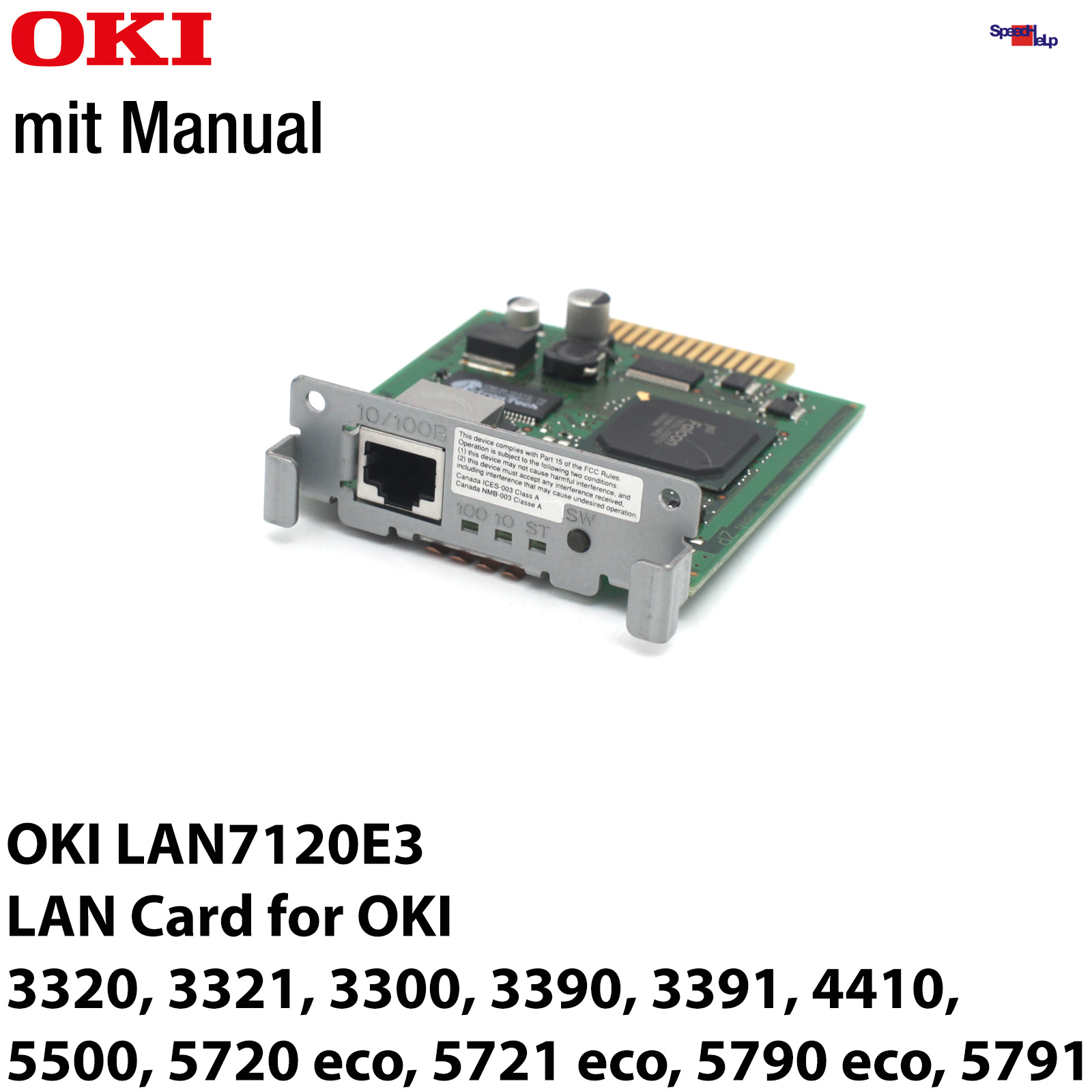 NETZWERKKARTE OKI LAN7120E3 LAN SCHNITTSTELLE ML 390 3390 3391 320