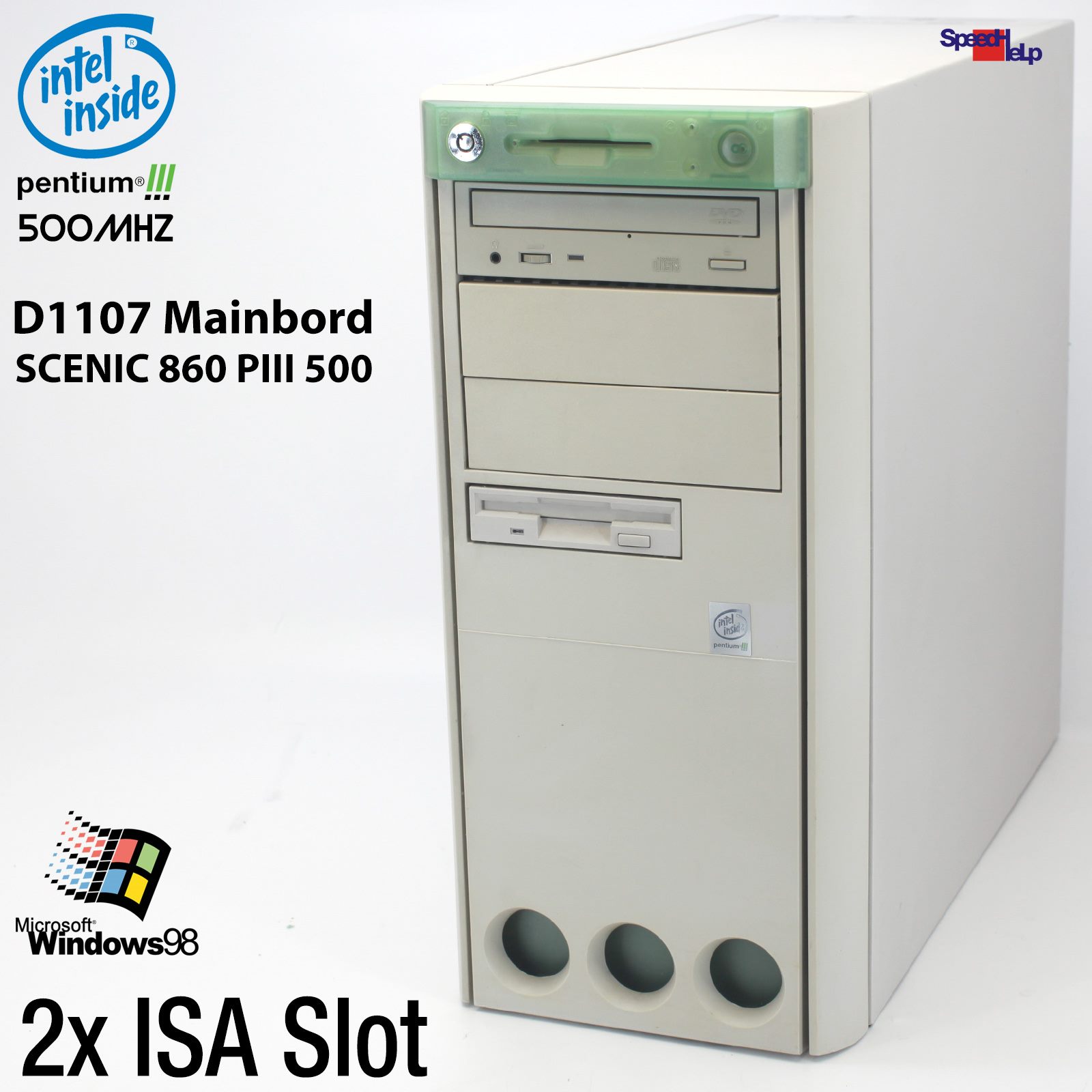 2x ISA FUJITSU SIEMENS SCENIC 860 PIII 500 D1107 PC COMPUTER PENTIUM III  WIN 98