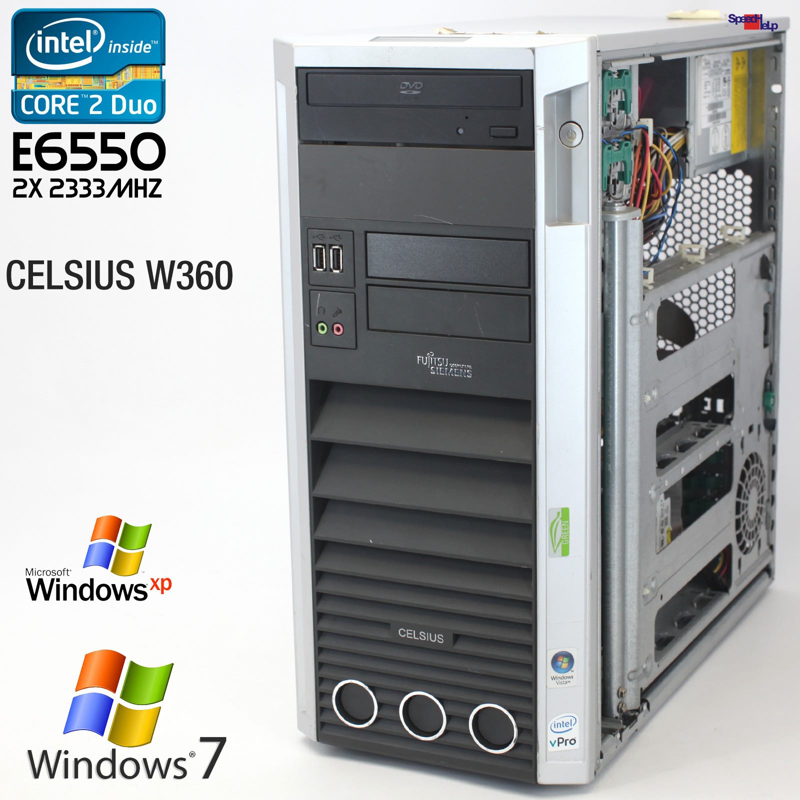 🖥FUJITSU SIEMENS CELSIUS W360 D2587 WORKSTATION COMPUTER PC WINDOWS WIN XP 7