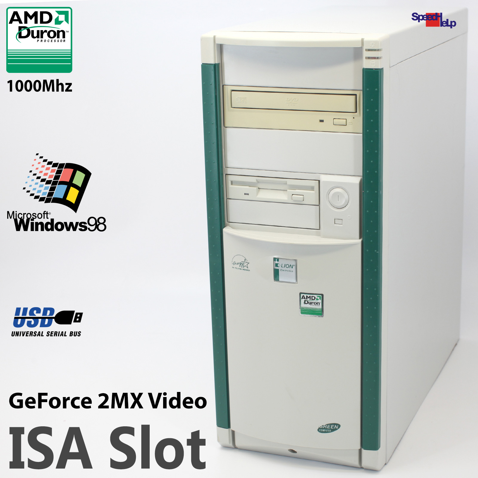 ISA SLOT BIOSTAR M7VKD COMPUTER AMD DURON 1000MHZ WINDOWS 98 SE LPT RS232 COM