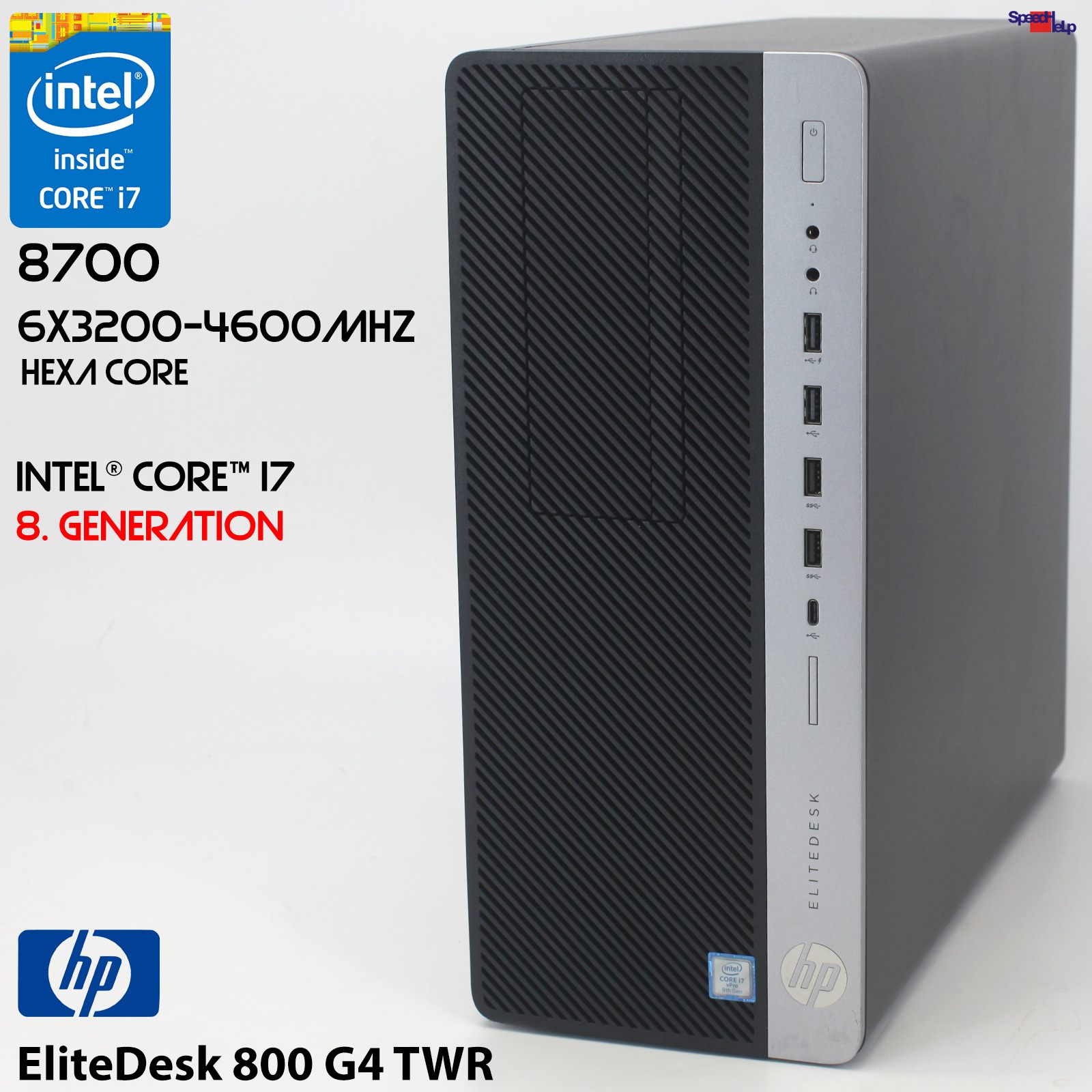 🖥HP ELITEDESK 800 G4 TWR INTEL HEXA CORE i7 8700 COMPUTER PC 250GB SSD 8GB DDR4