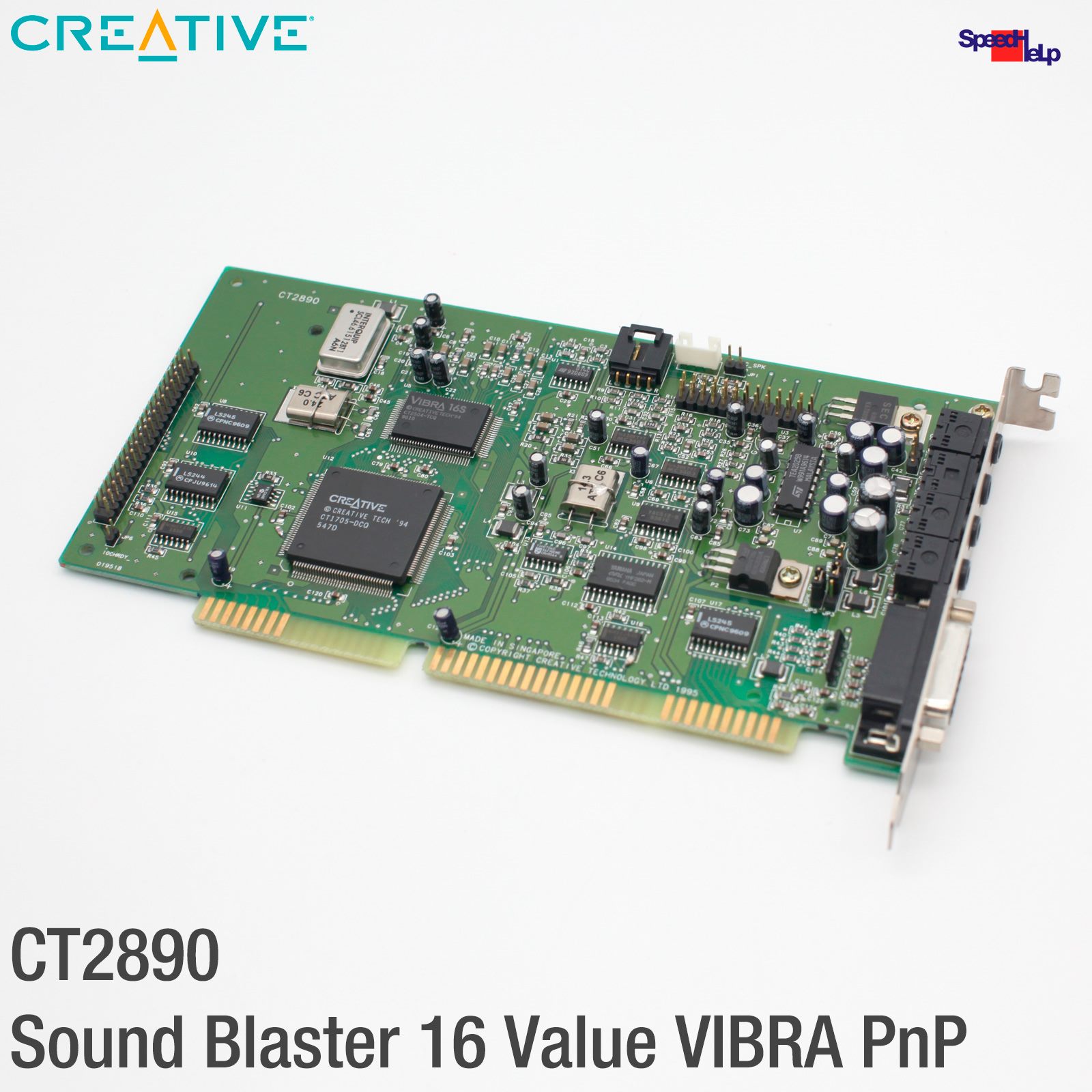ORIGINAL CREATIVE LABS SOUND BLASTER 16 CT2890 AUDIO CARD KARTE ISA 16-BIT GAMES