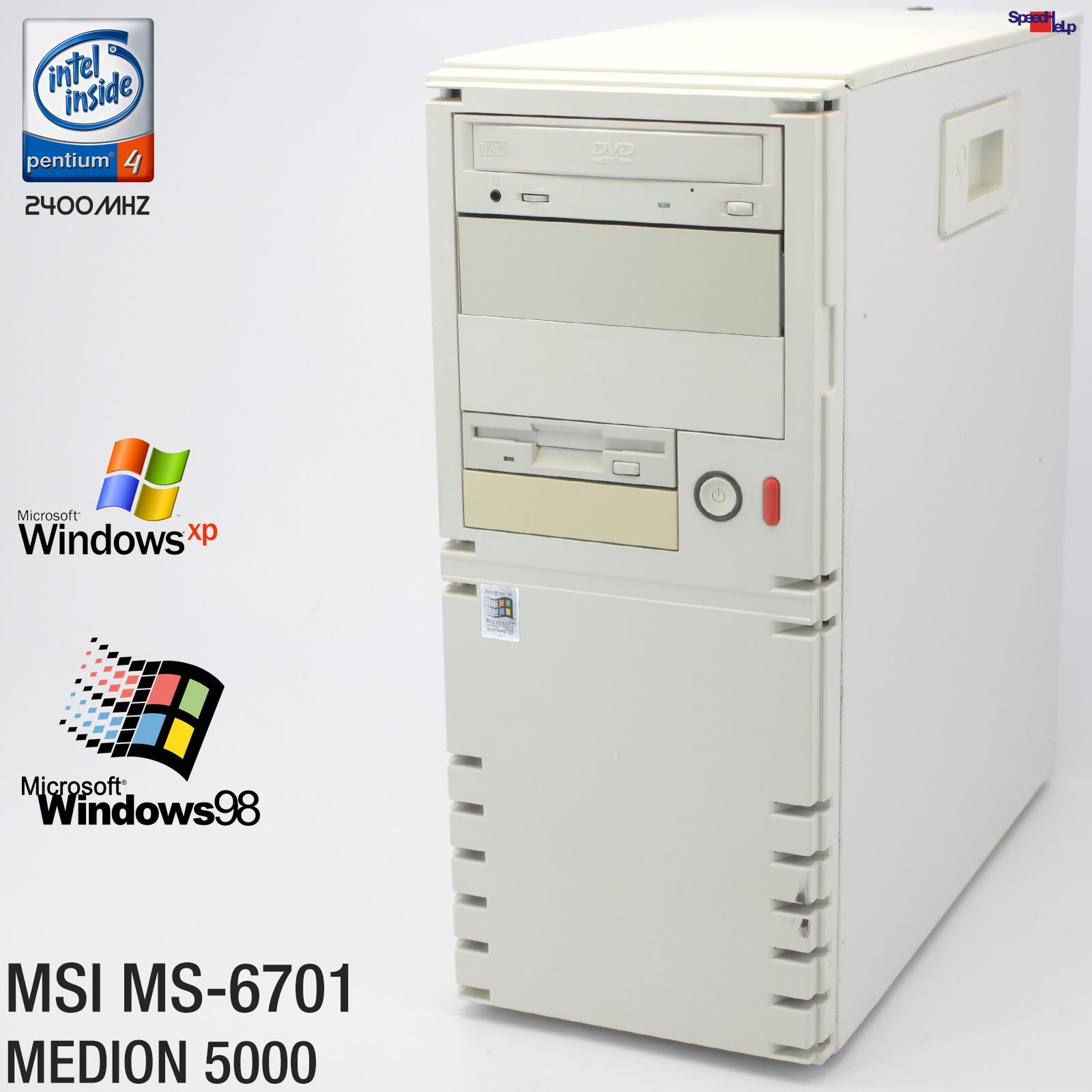 💻MSI MS-6701 MEDION 5000 PC COMPUTER PENTIUM 4 RIVA TNT 2 ULTRA VIDEO OLD GAMES