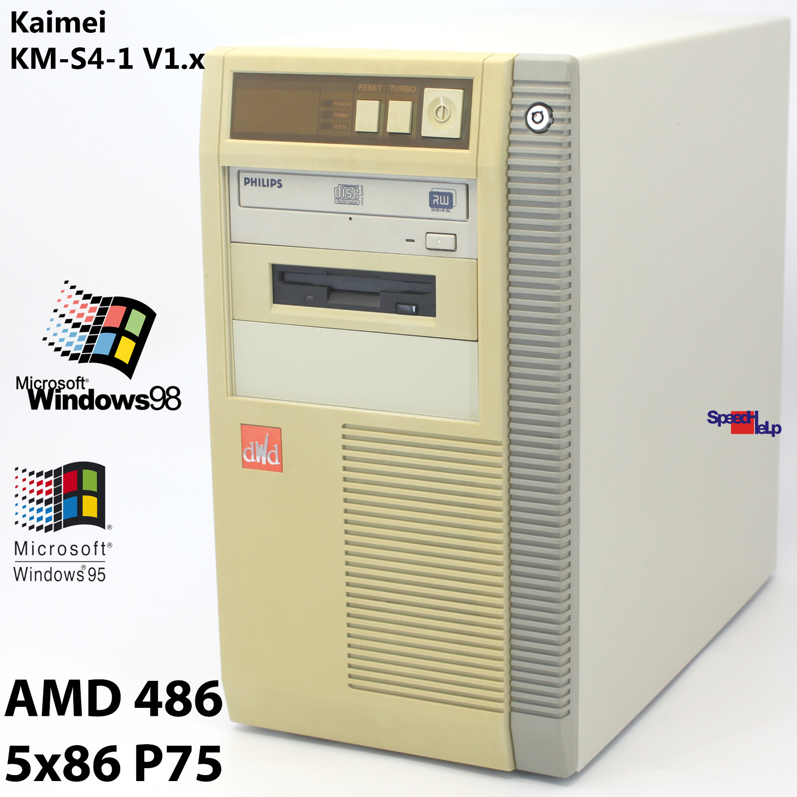486 DX AMD 5x86 P75 66MHZ KAIMEI KM-S4-1 V1 ISA PC COMPUTER WINDOWS 95 98 SOUND