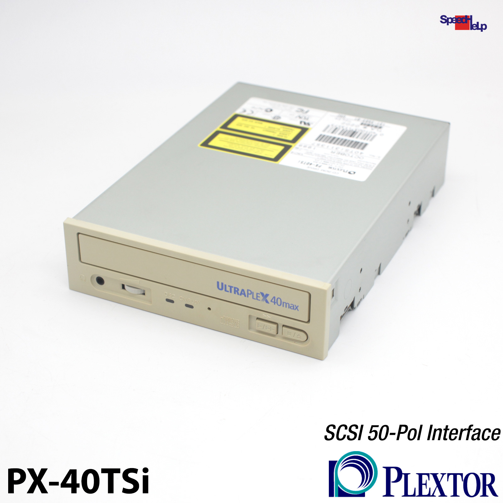 PLEXTOR ULTRAPLEX 40MAX PX-40TSi READ 20x CD-ROM LAUFWERK SCSI 50-POL PIN DRIVE