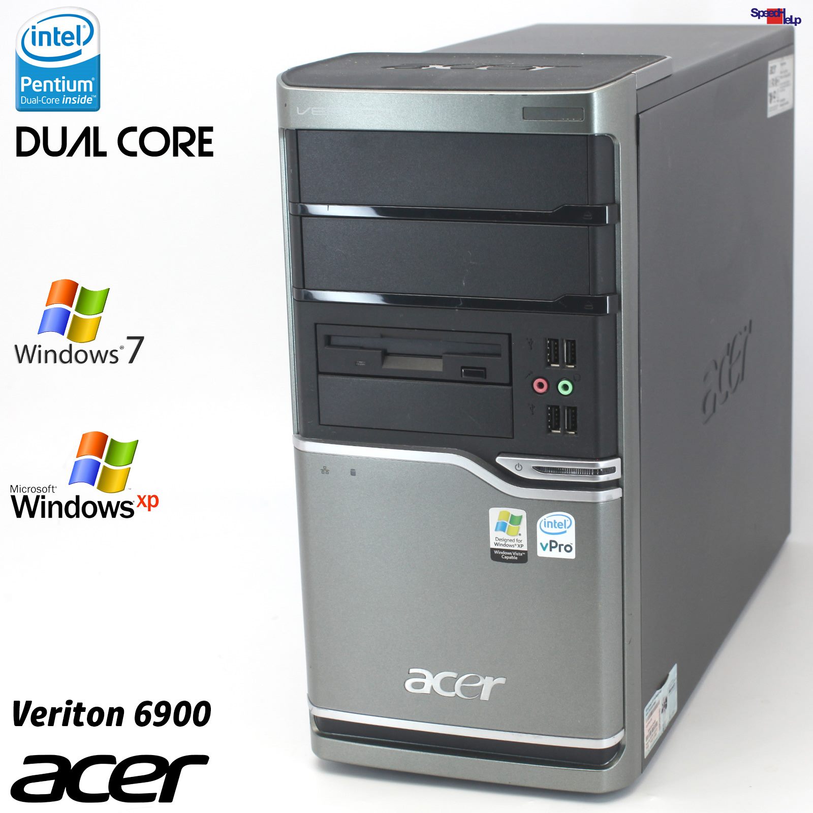 ACER VERITON 6900 PENTIUM D DUAL CORE PC COMPUTER 160GB 1GB RAM WINDOWS XP