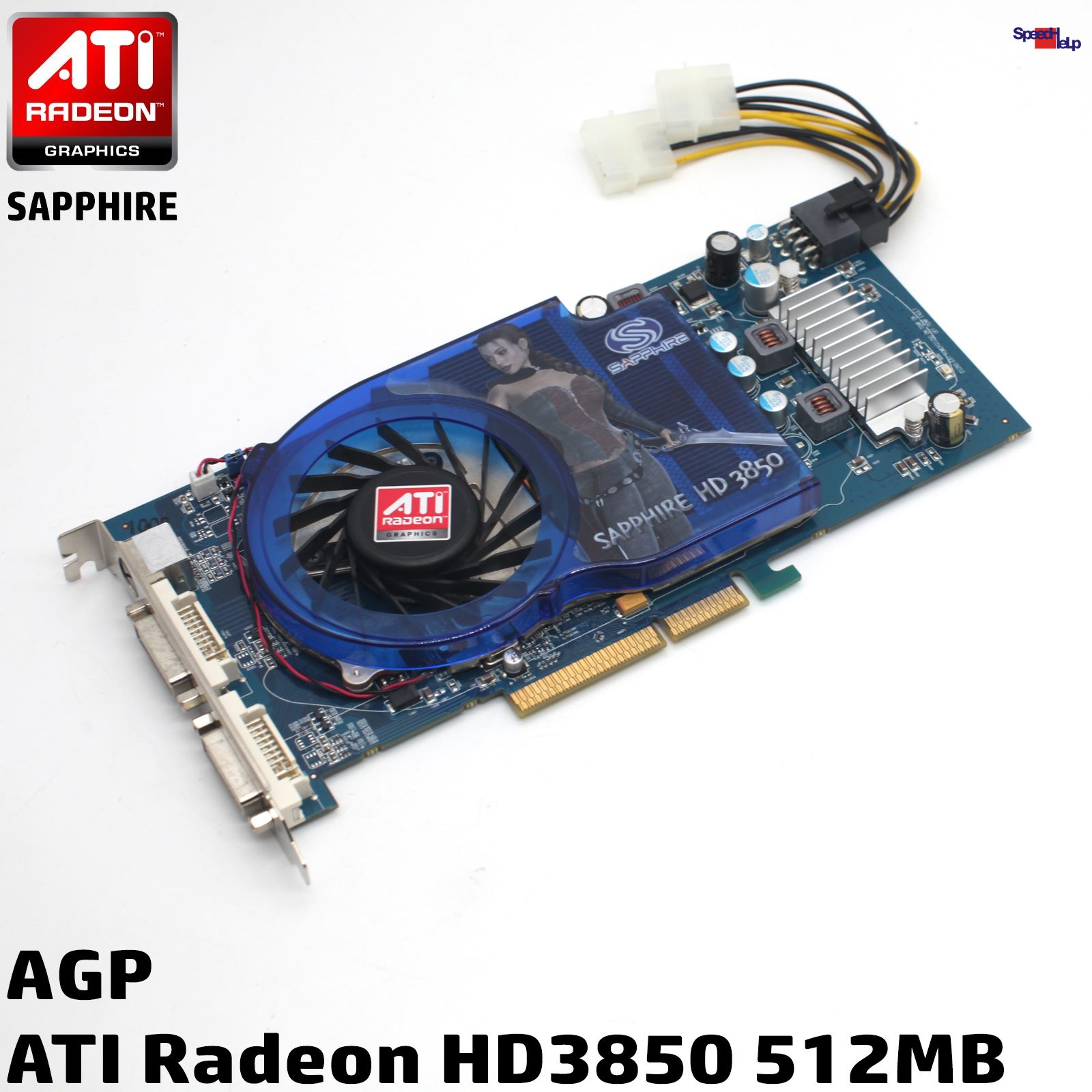 📺ATI RADEON HD3850 512MB GDDR3 AGP GRAFIKKARTE VIDEO CARD GAMES SPIELE TVOUT
