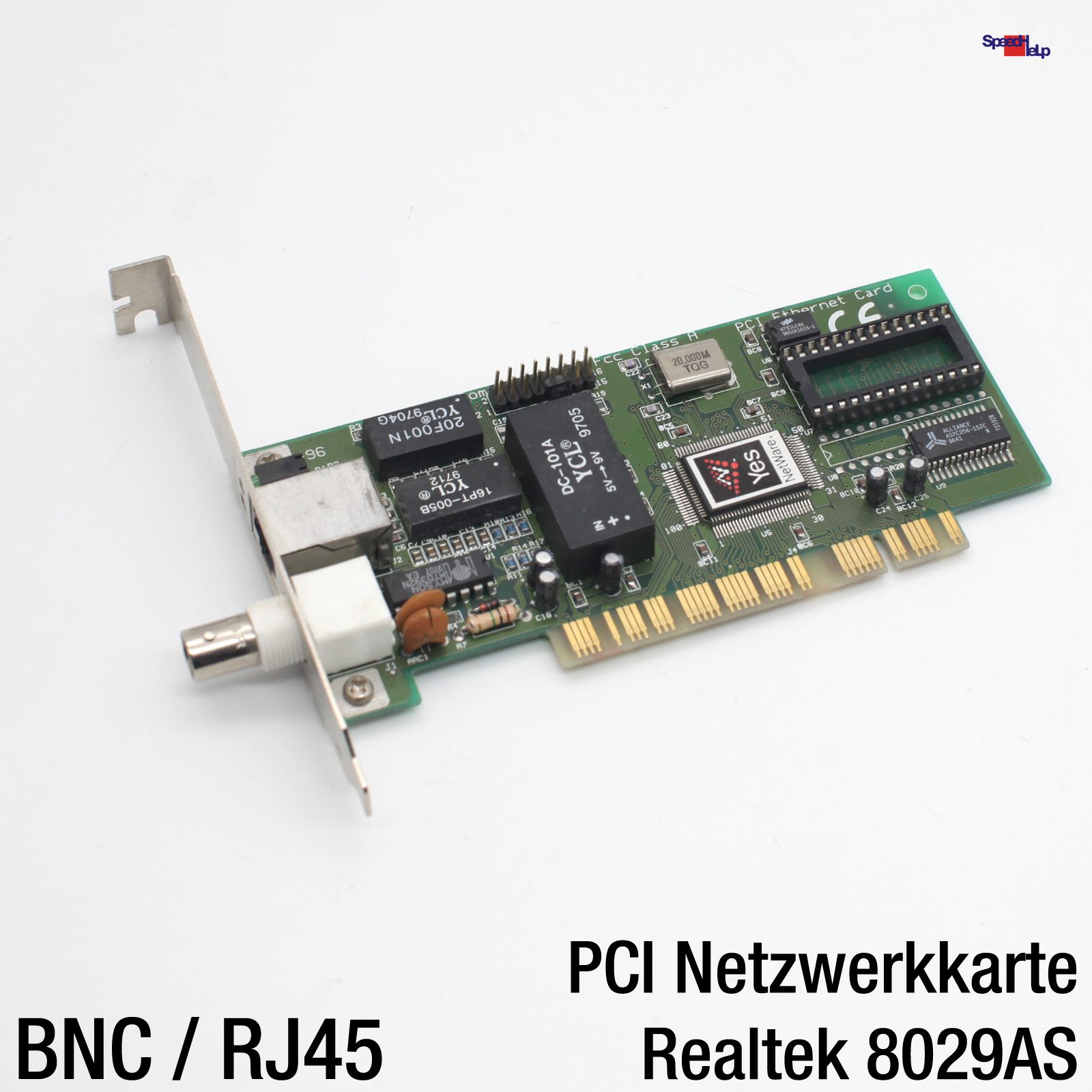 📡NETWARE REALTEK RTL8029AS PCI BNC NETZWERKKARTE ETHERNET LAN CARD LCS-8034PTB