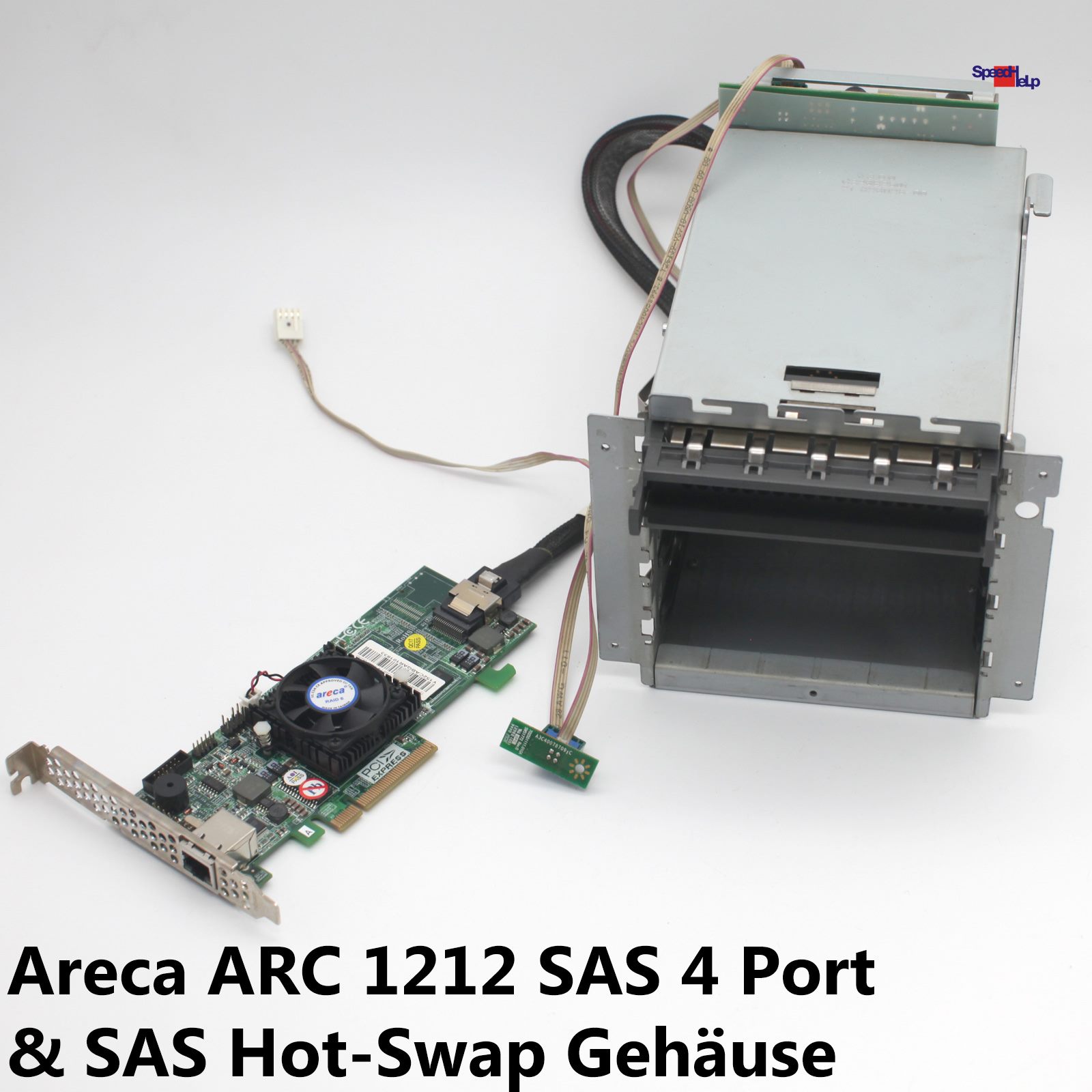RAID ARECA ARC 1212 SAS 4 PORT SAS CONTROLLER HDD SSD HOT SWAP CASE GEHÄUSE