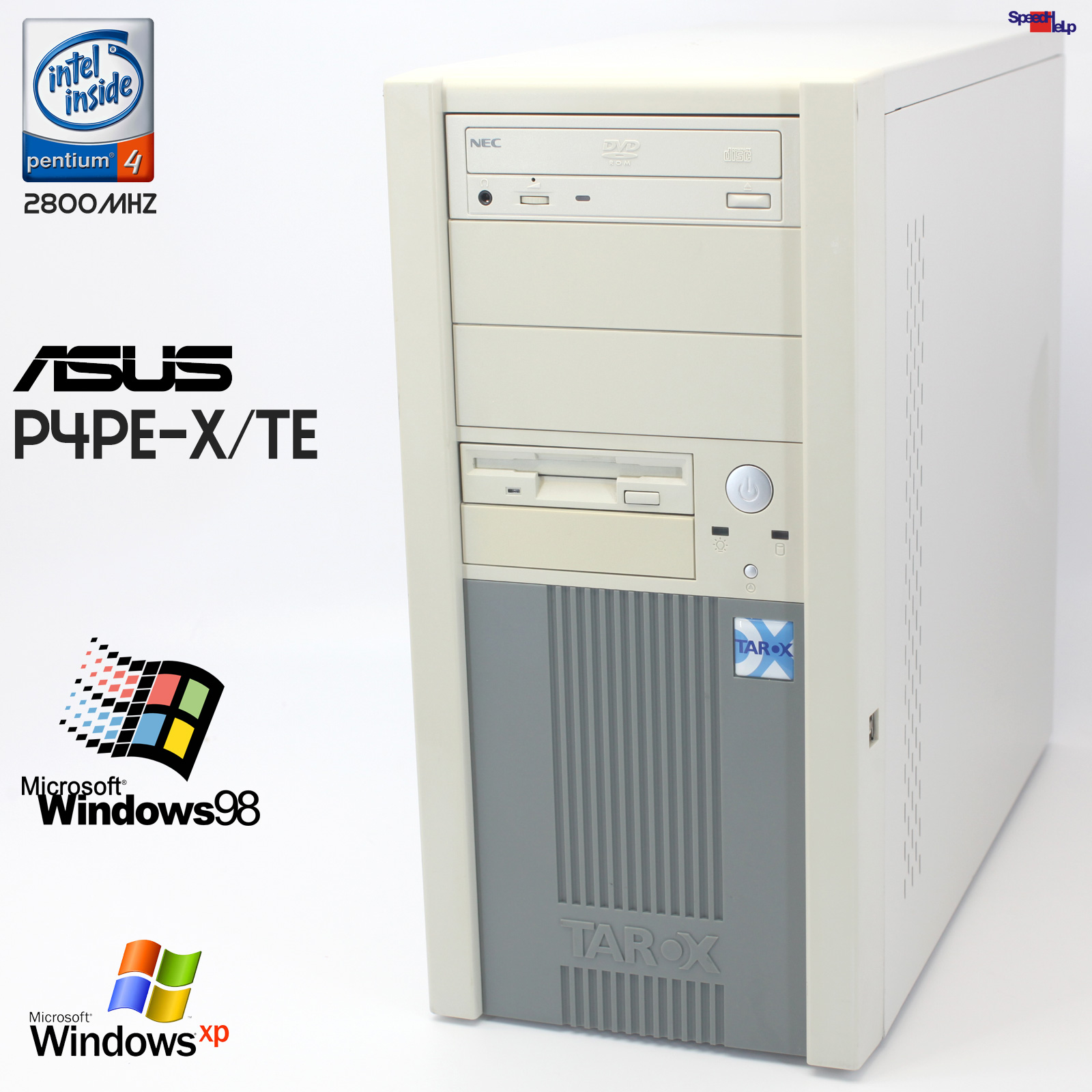 🖥ASUS P4PE-X TE PC COMPUTER PENTIUM 4 2.8GHZ 768MB LPT SOUND LAN WINDOWS 98 SE