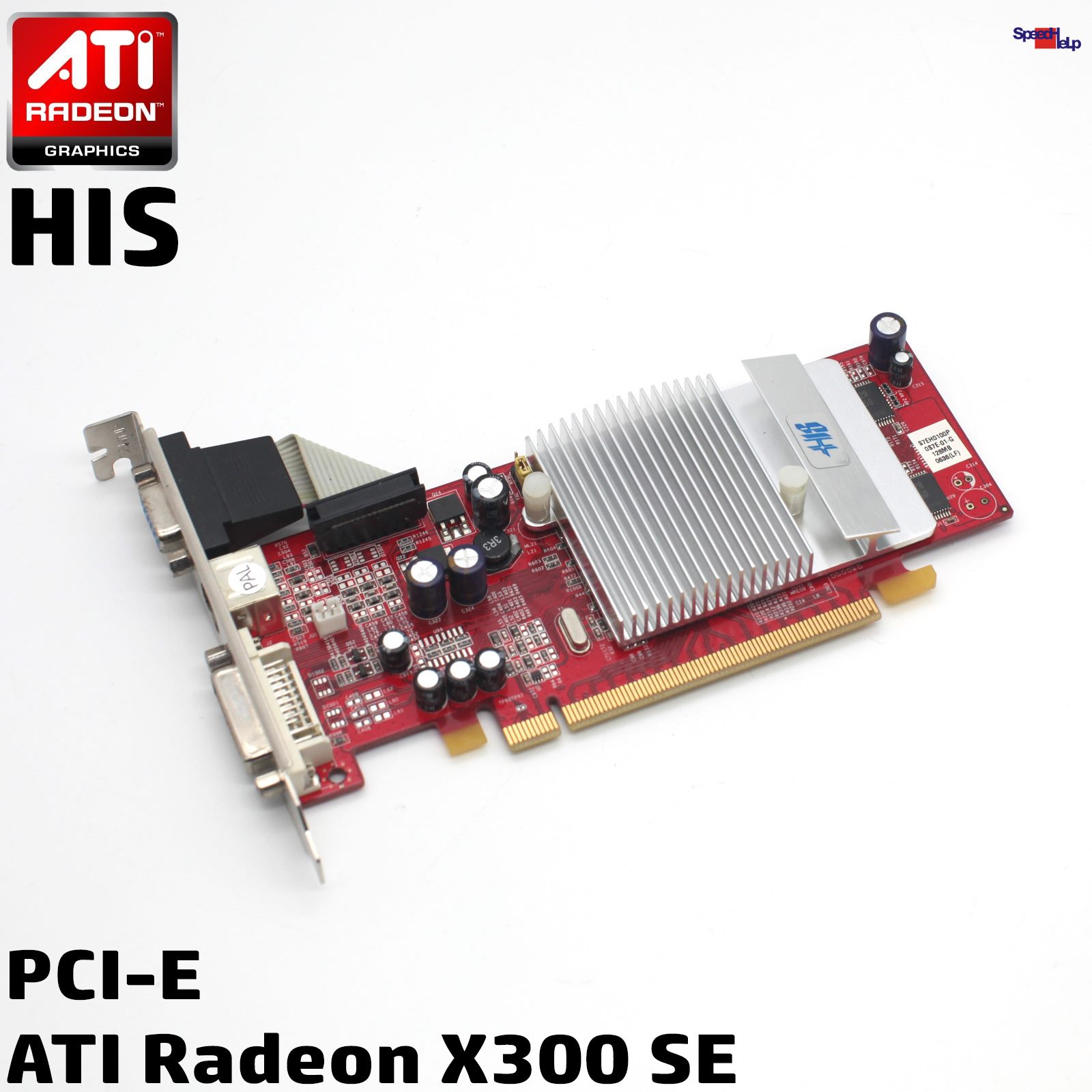 📺HIS ATI RADEON X300 SE 128MB DDR PCI-E GRAFIKKARTE VIDEO CARD DVI VGA TVOUT