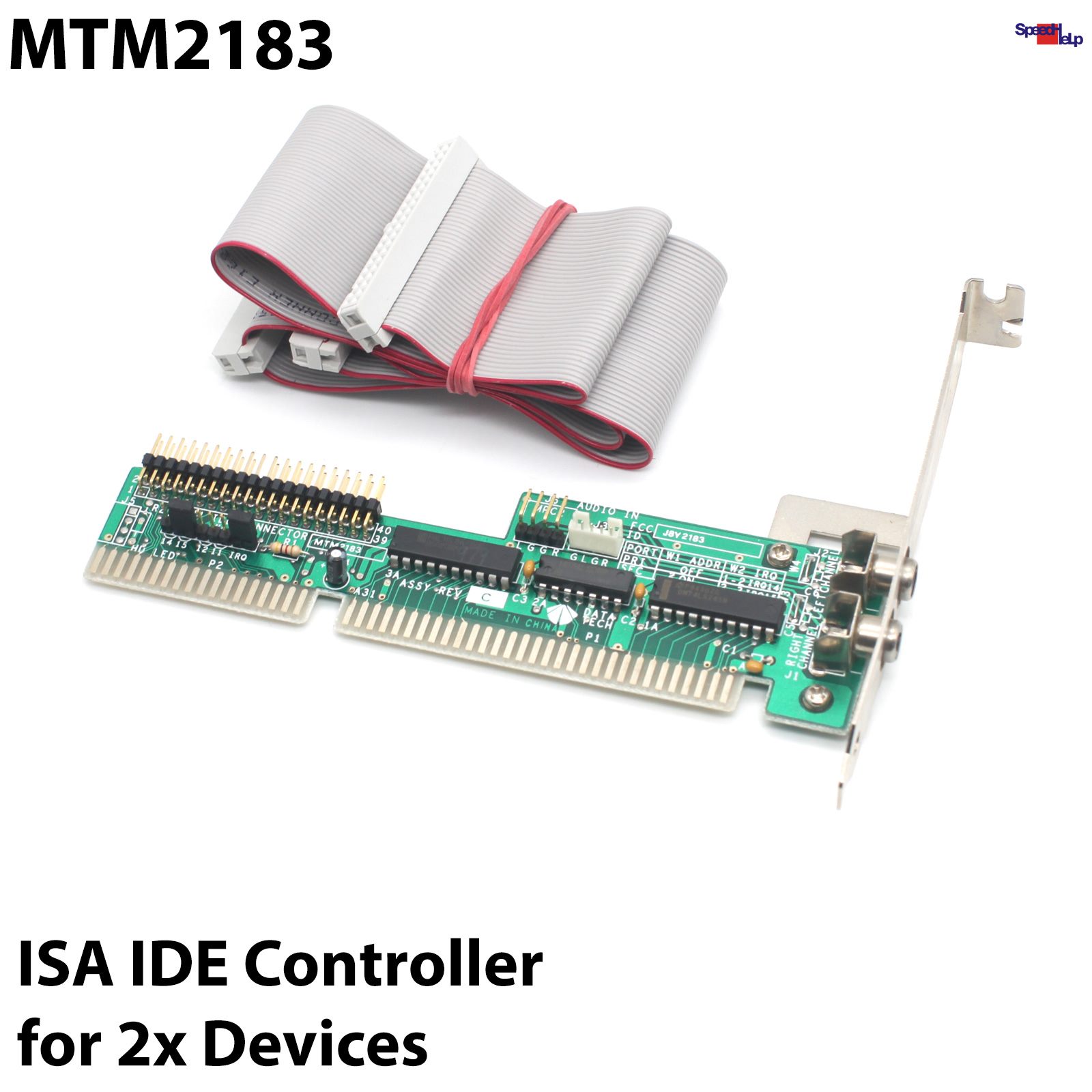ISA 16-BIT IDE FESTPLATTEN CDROM CONTROLLER MTM2183 JUMPER 2x DEVICES LAUFWERKE