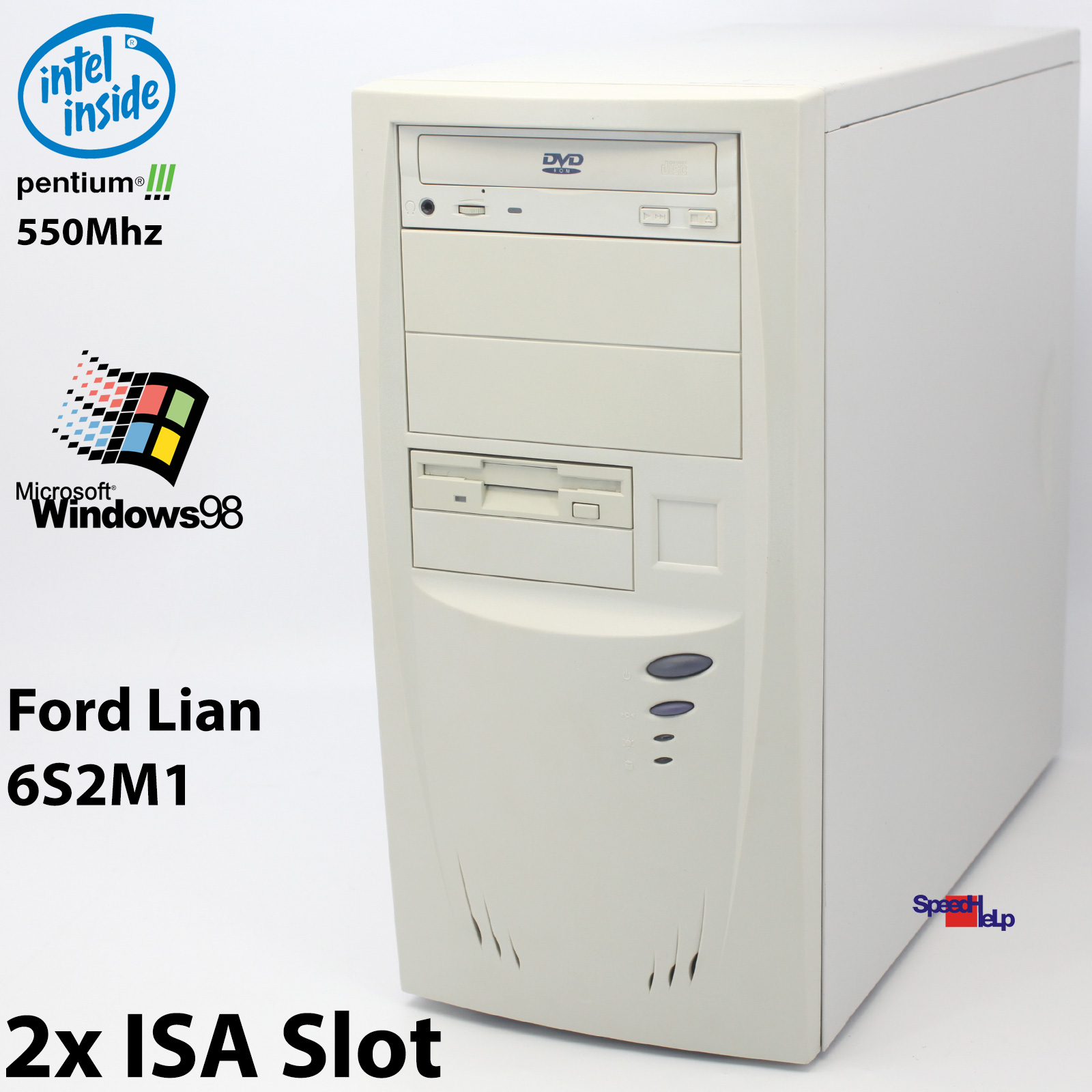 2x ISA FORD LIAN 6S2M1 COMPUTER PENTIUM III 3 WINDOWS 98 SE PARALLEL COM