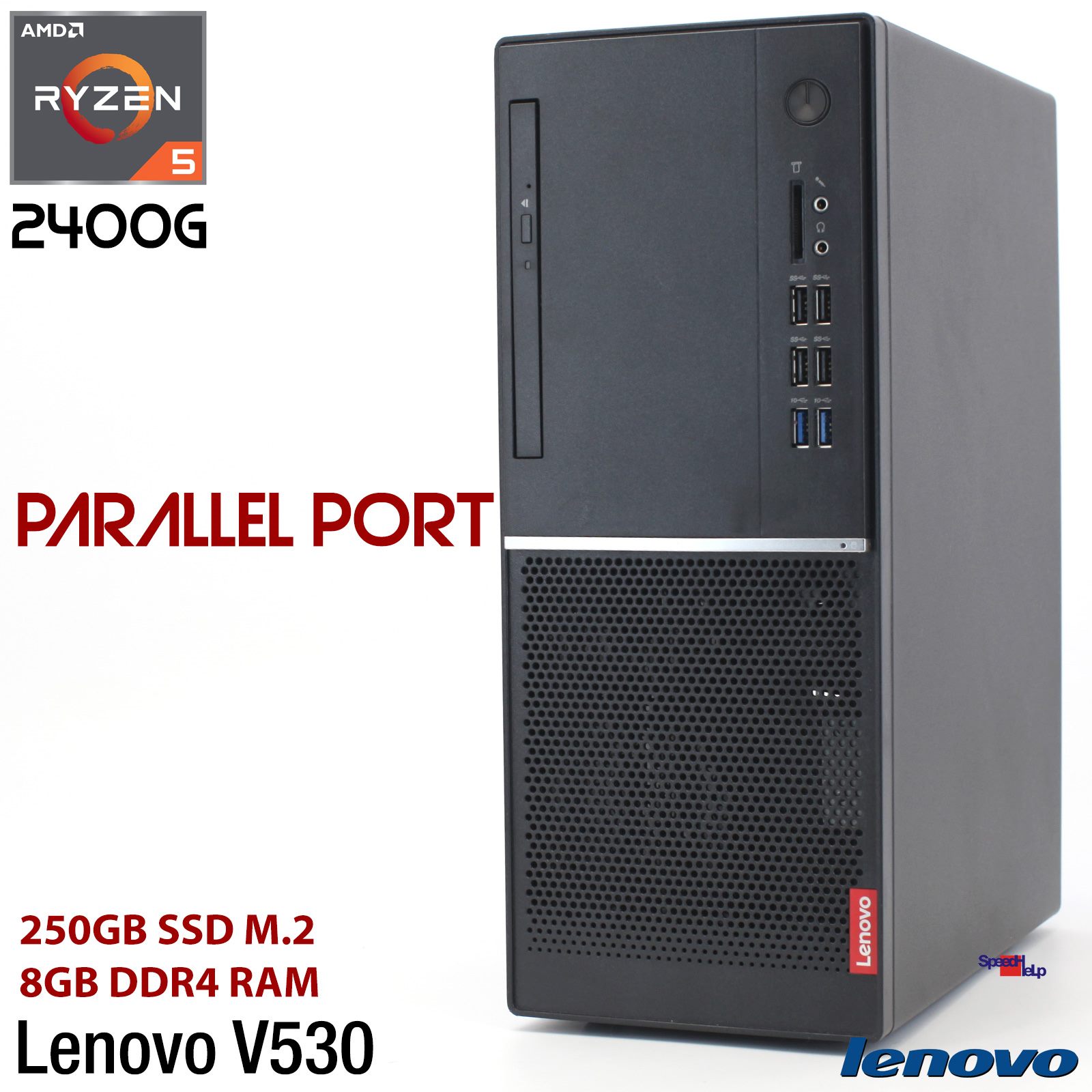 🖥IBM LENOVO V530 10Y3 15ARR COMPUTER PC PARALLEL PORT LPT 250GB SSD 8GB DDR4