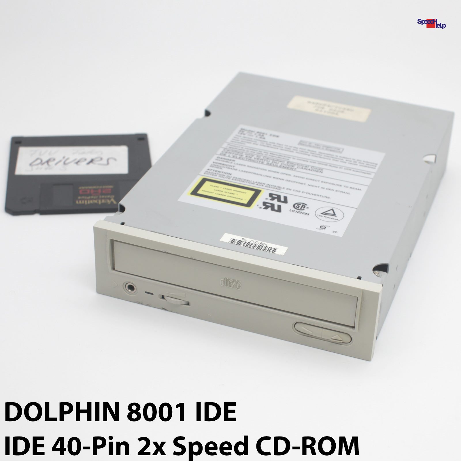 DOLPHIN 8001 IDE DOUBLE SPEED CD-ROM DRIVE LAUFWERK IDE 40-POL 2x SPEED READ