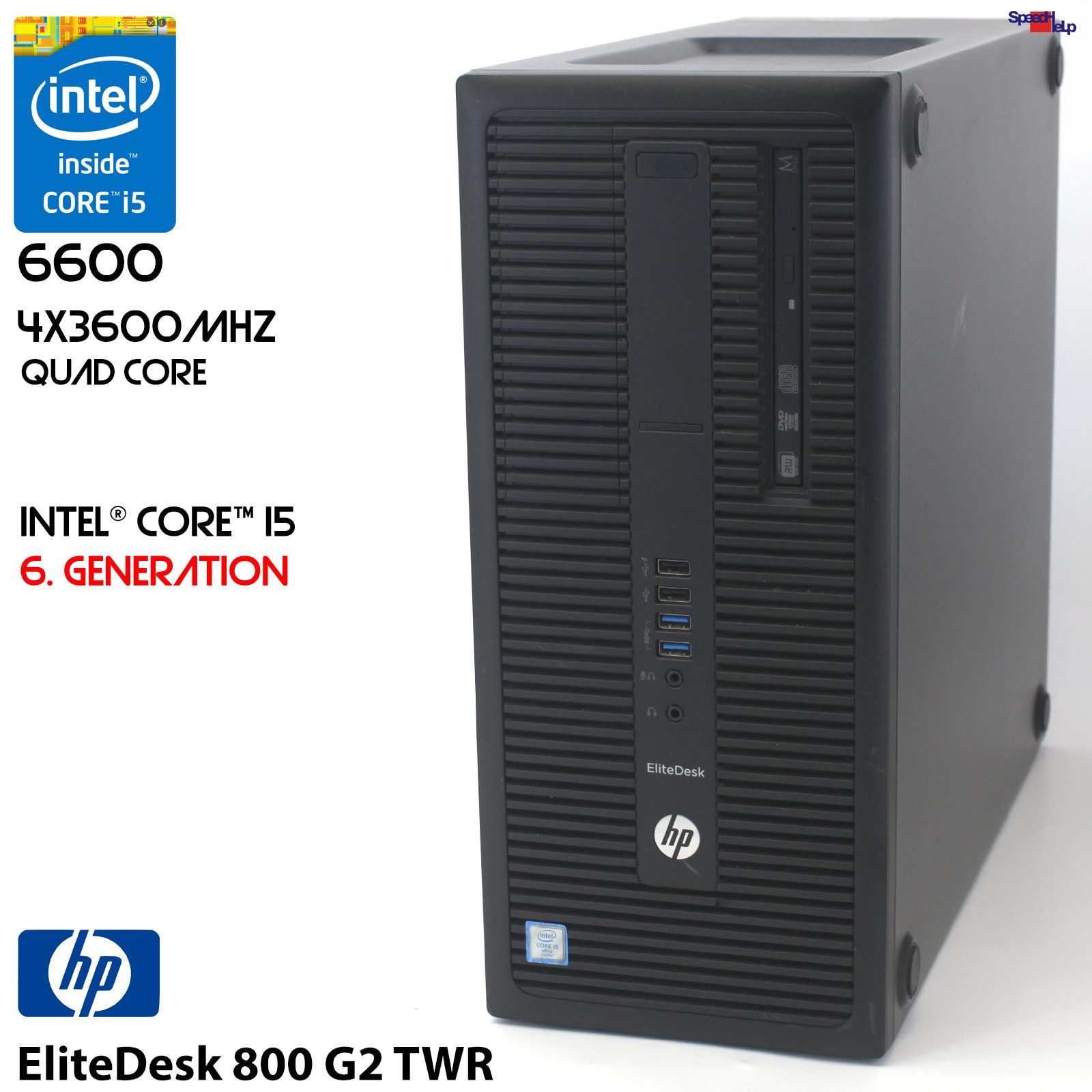🖥HP ELITEDESK 800 G2 TWR INTEL CORE i5 6600 COMPUTER PC 120GB SSD 8GB DDR4 W10