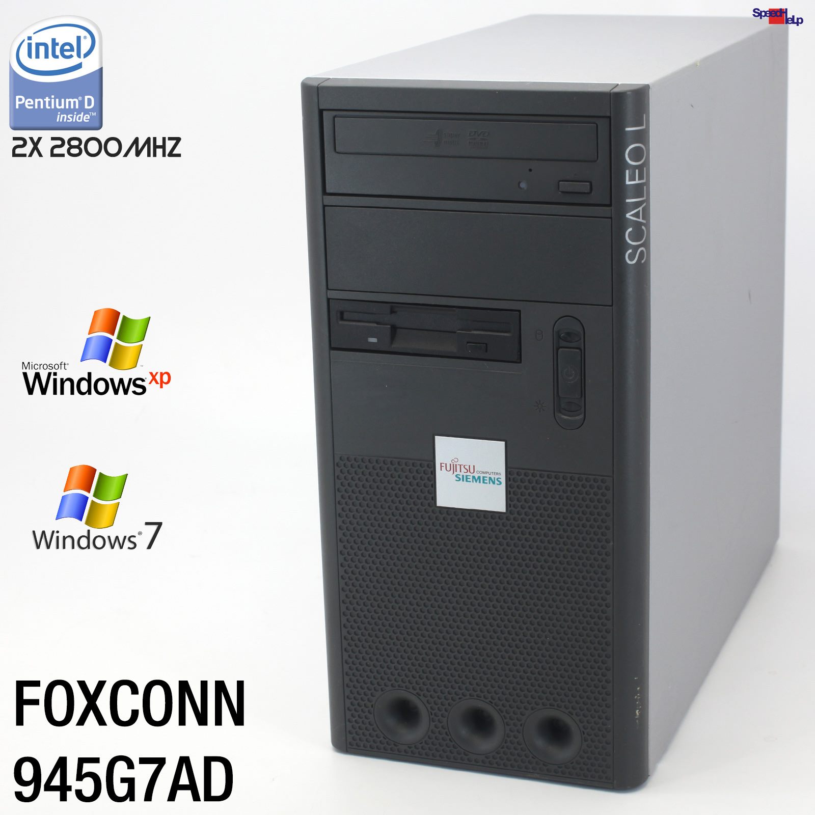 FOXCONN 945G7AD PC COMPUTER PENTIUM D 2x2800MHZ PARALLEL PORT LPT COM RS-232