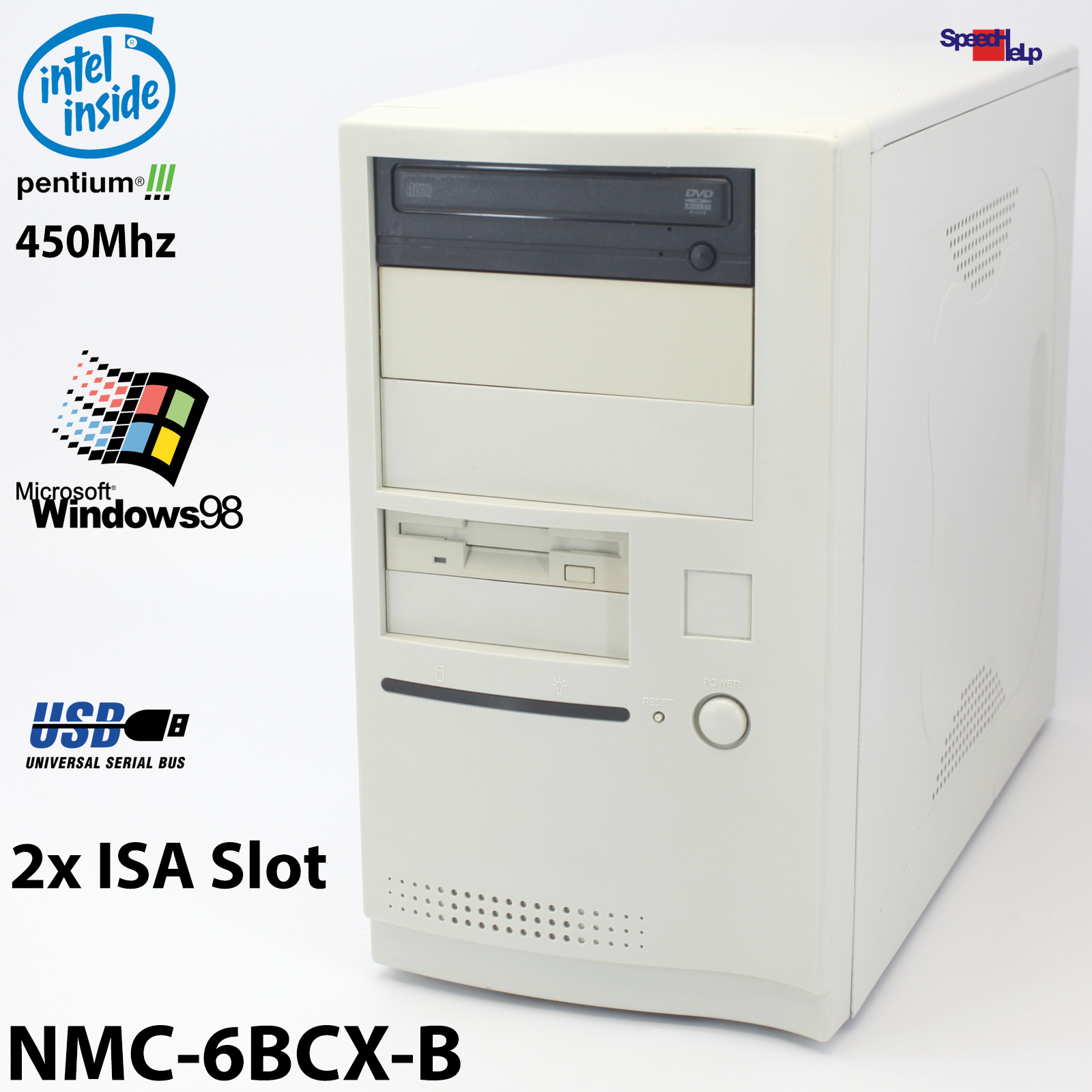 2x ISA NEW MEDIA NMC 6BCX-B PC COMPUTER PENTIUM III 3 WINDOWS 98 SE PARALLEL COM