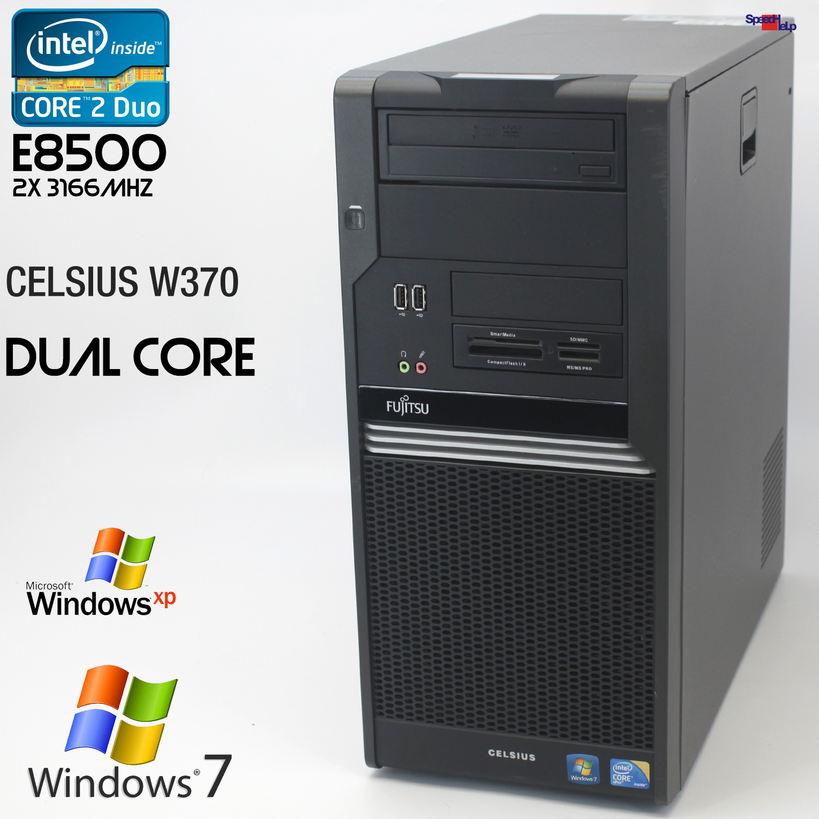 🖥PC COMPUTER FUJITSU SIEMENS CELSIUS W370 E-STAR5 D2817 C2D E8500 4GB 160GB DWDRW