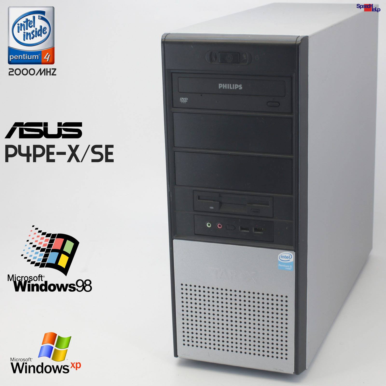 🖥ASUS P4PE-X SE PC COMPUTER PENTIUM 4 2000MHZ 512MB LPT SOUND LAN WINDOWS 98 OK
