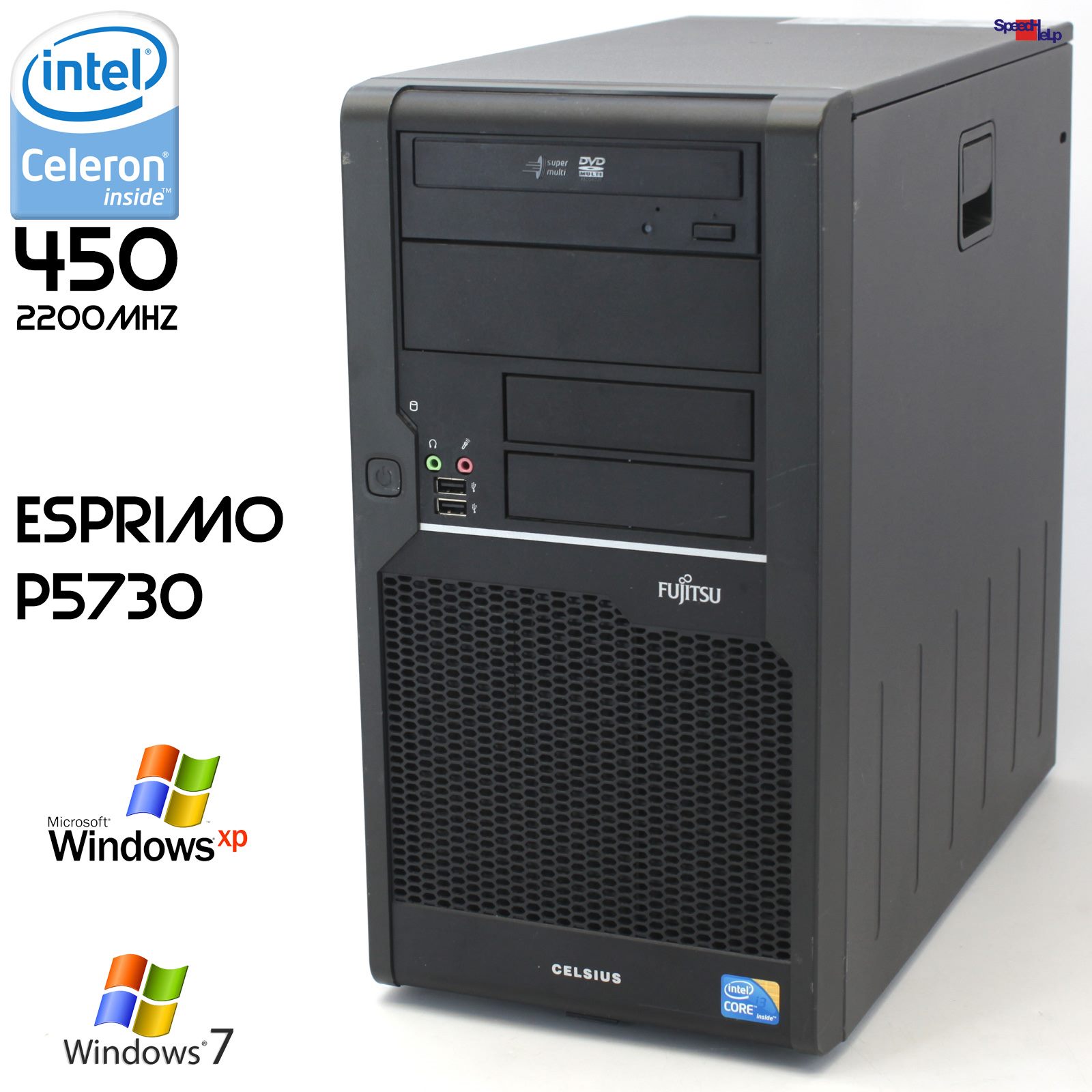 FUJITSU SIEMENS ESPRIMO P5730 COMPUTER PC WINDOWS WIN XP 7 PARALLEL LPT 160GB