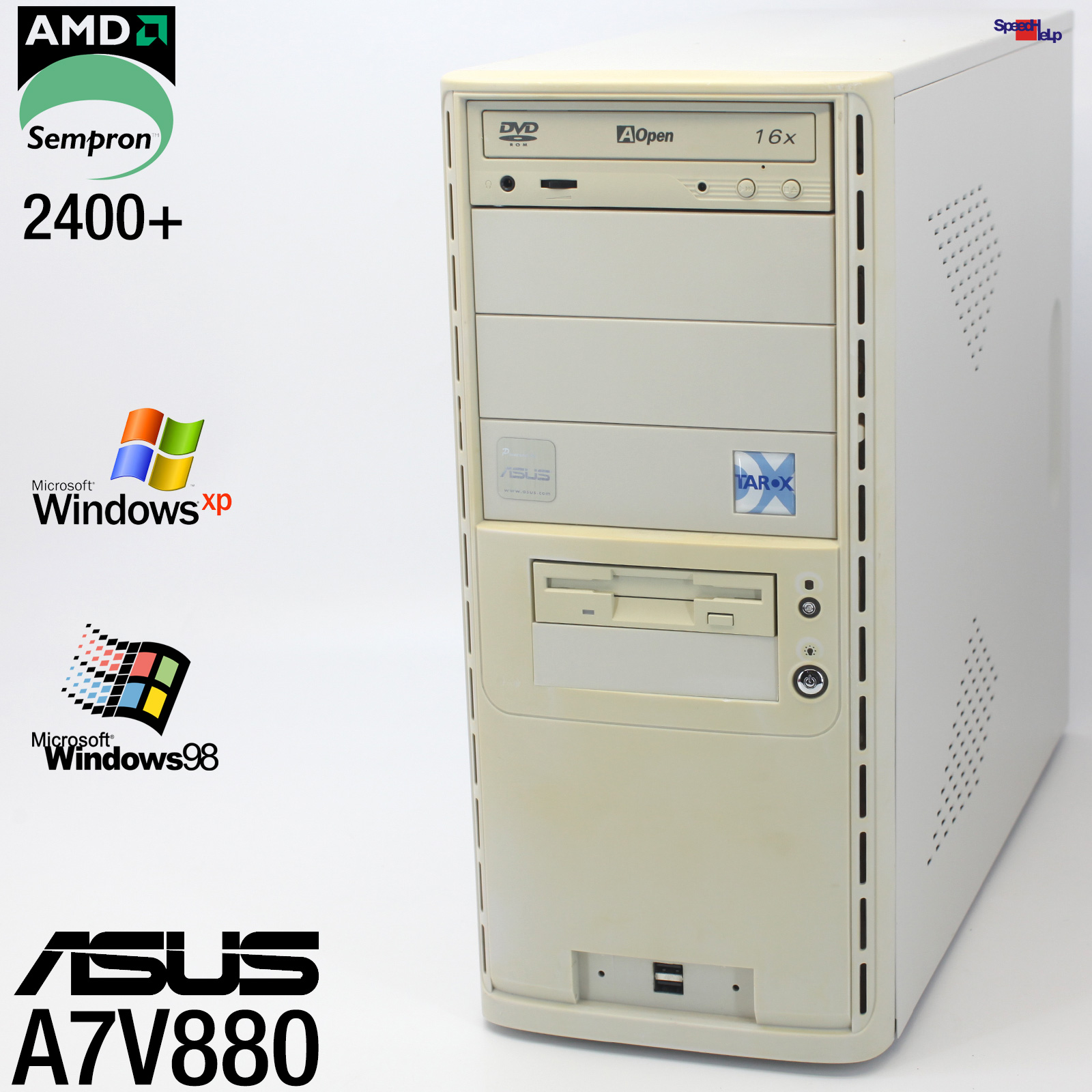 💻ASUS A7V880 PC COMPUTER AMD SEMPRON 2400+ PARALLEL LPT WINDOWS 98 WIN