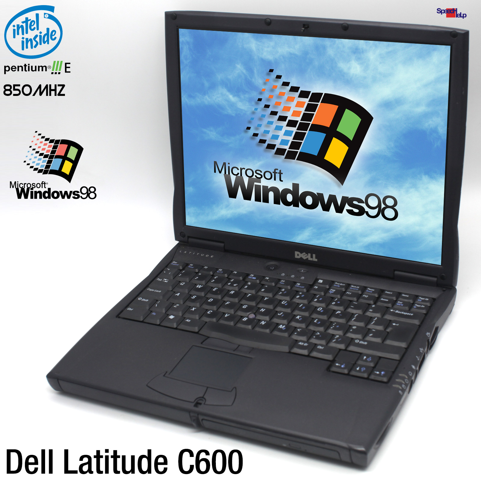 DELL LATITUDE C600 INTEL PENTIUM III 850MHZ LAPTOP 256MB 12GB PPARALLEL LPT