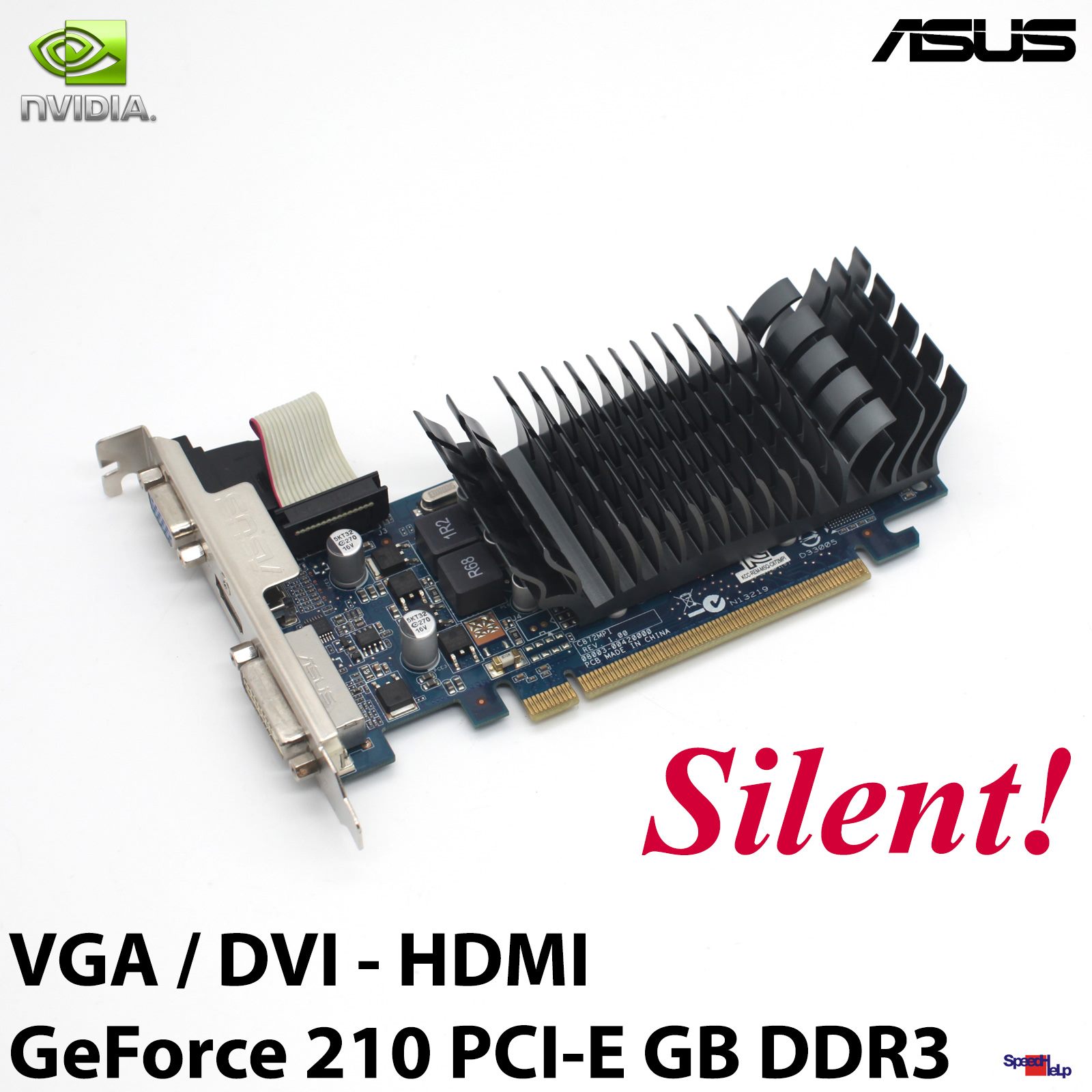 ASUS 210-SL-TC1GD3-L GEFORCE 210 1GB DDR3 VGA PCI-E GRAFIKKARTE VIDEO HDMI