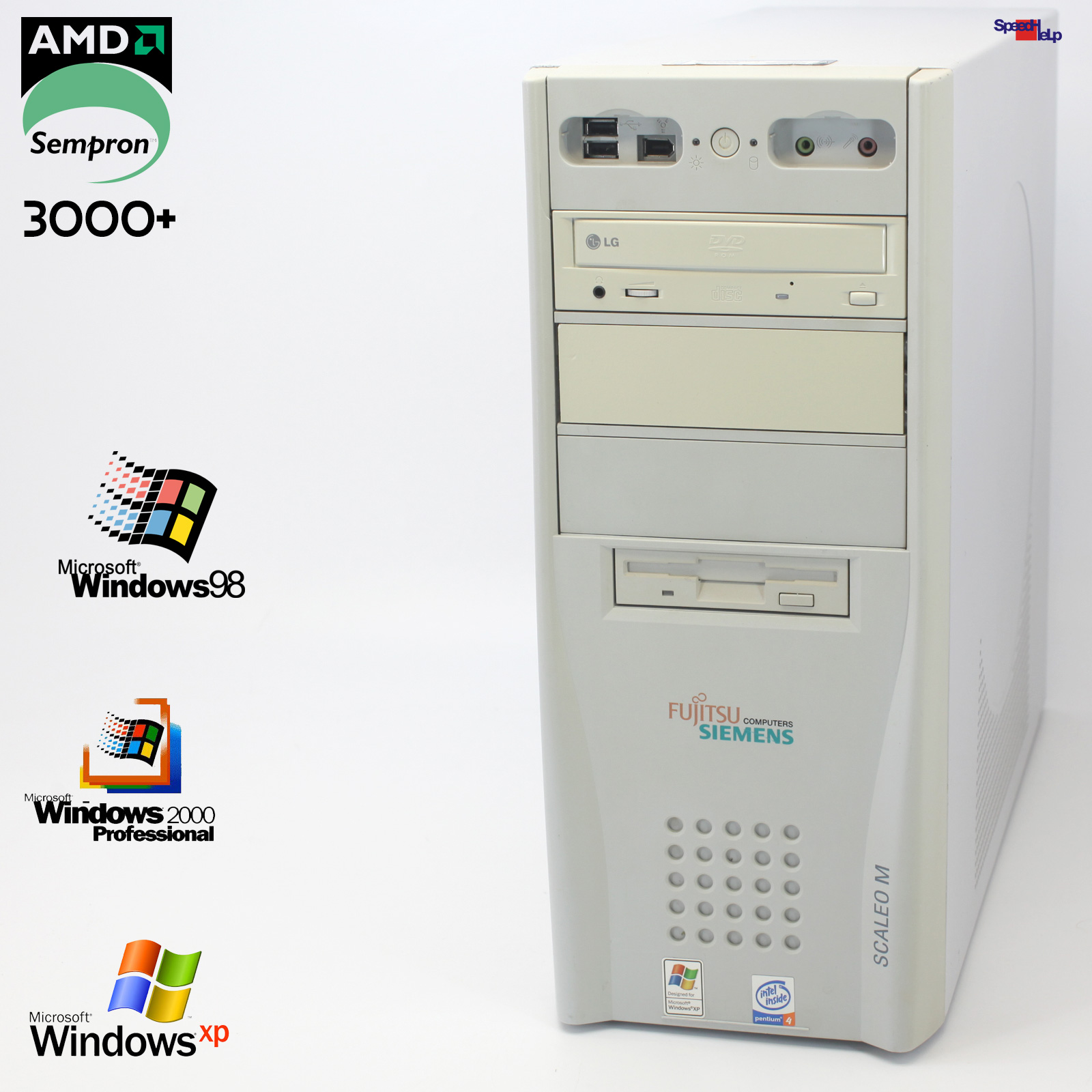 💻ECS K8M800-M3 PC COMPUTER AMD SEMPRON 3000+ PARALLEL LPT WINDOWS 98 WIN 98