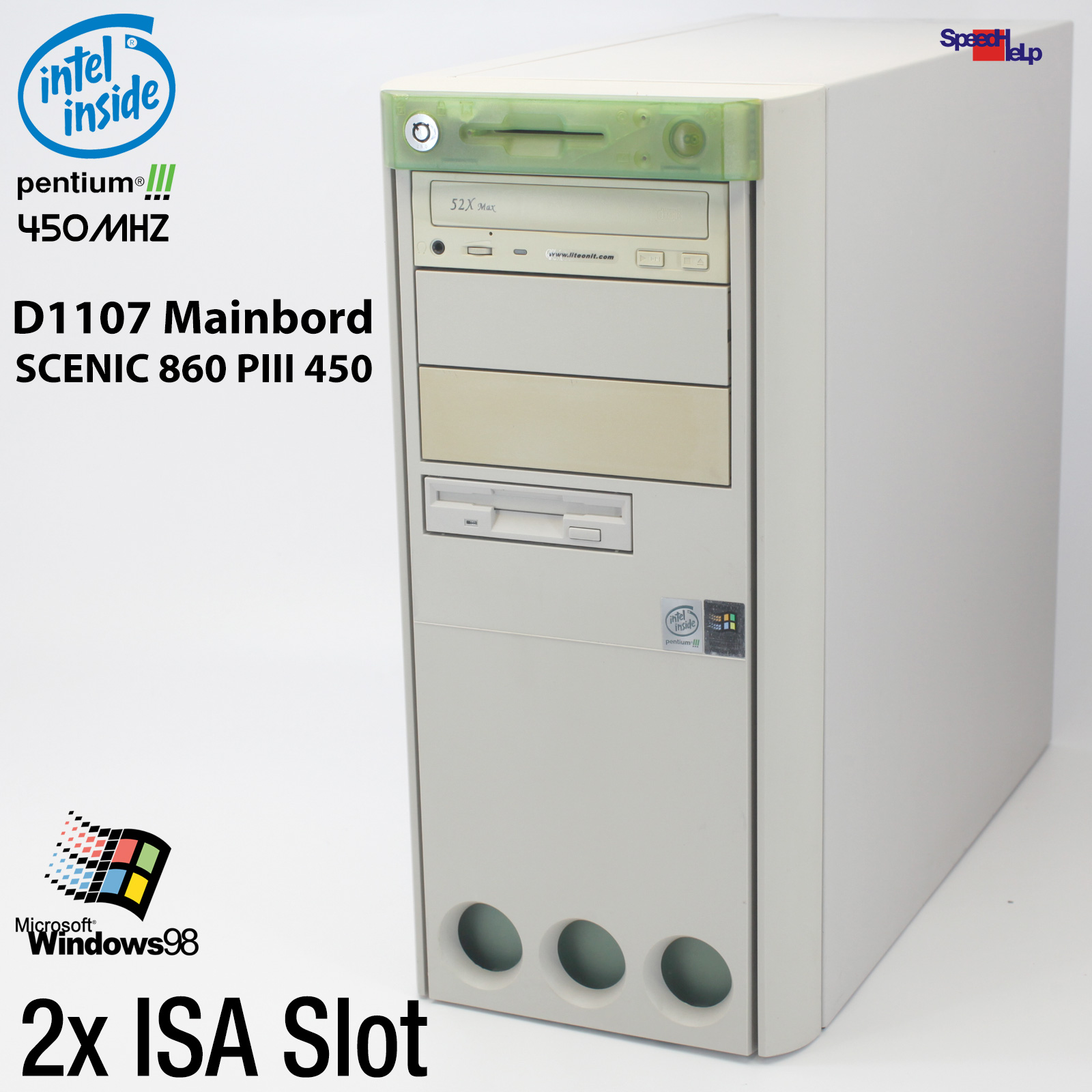 2x ISA FUJITSU SIEMENS SCENIC 860 PIII 450 D1107 PC COMPUTER PENTIUM III  WIN 98