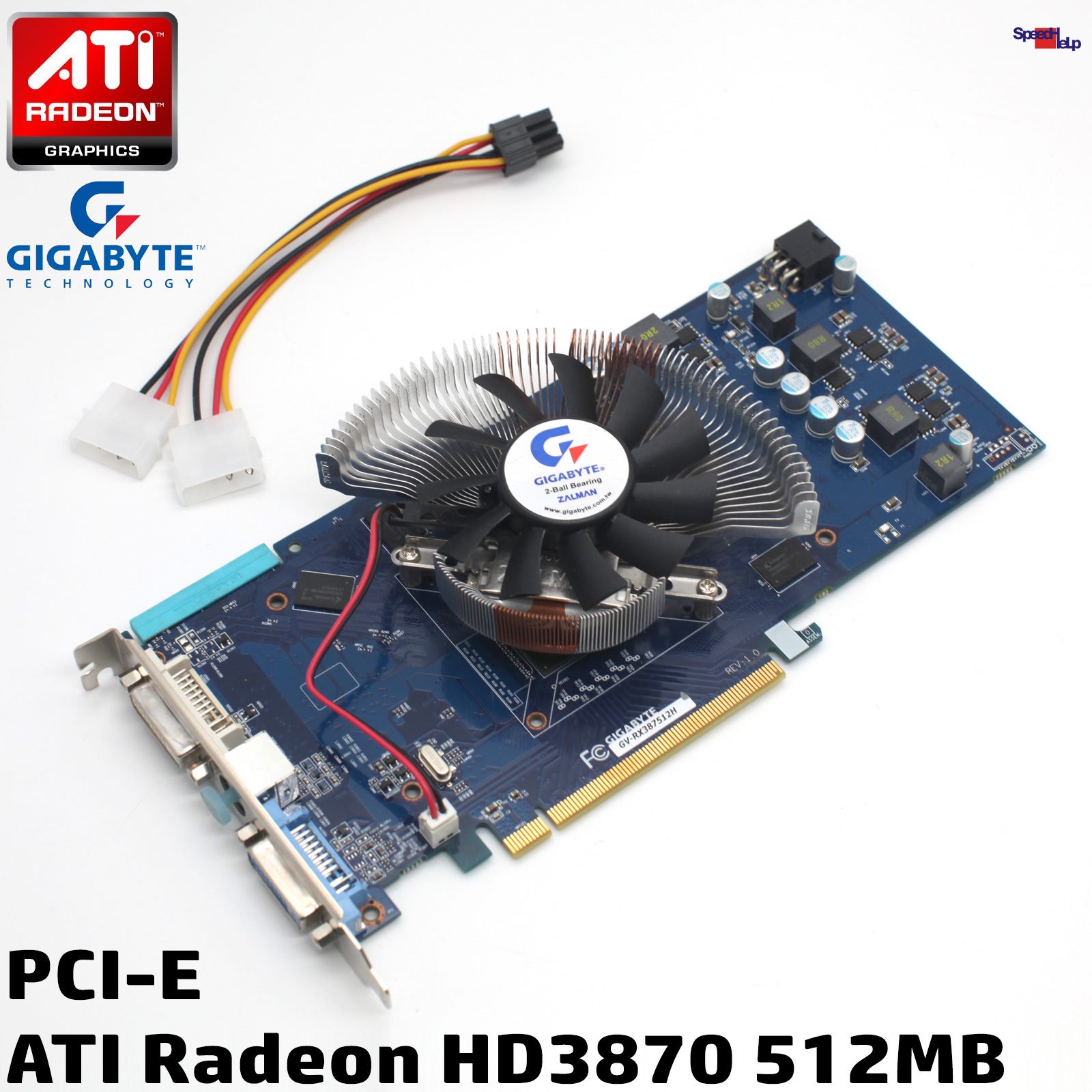 📺GIGABYTE GV-RX387512H 512MB ATI RADEON HD3870 GRAFIKKARTE VIDEO CARD