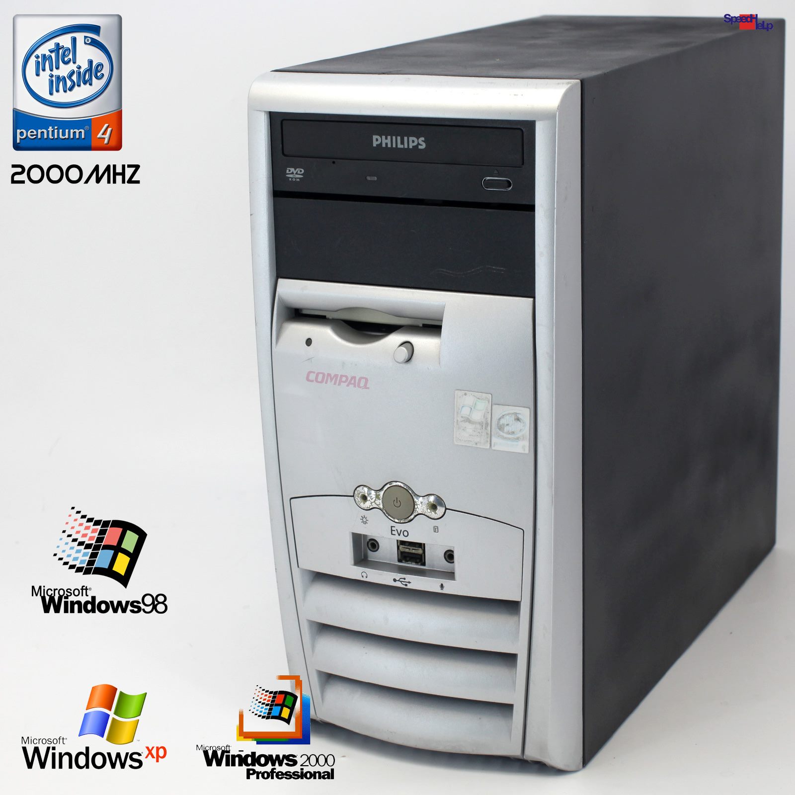 HP COMPAQ EVO D310 PC COMPUTER PENTIUM 4 2GHZ LPT COM WINDOWS 98 SE LAN SOUND