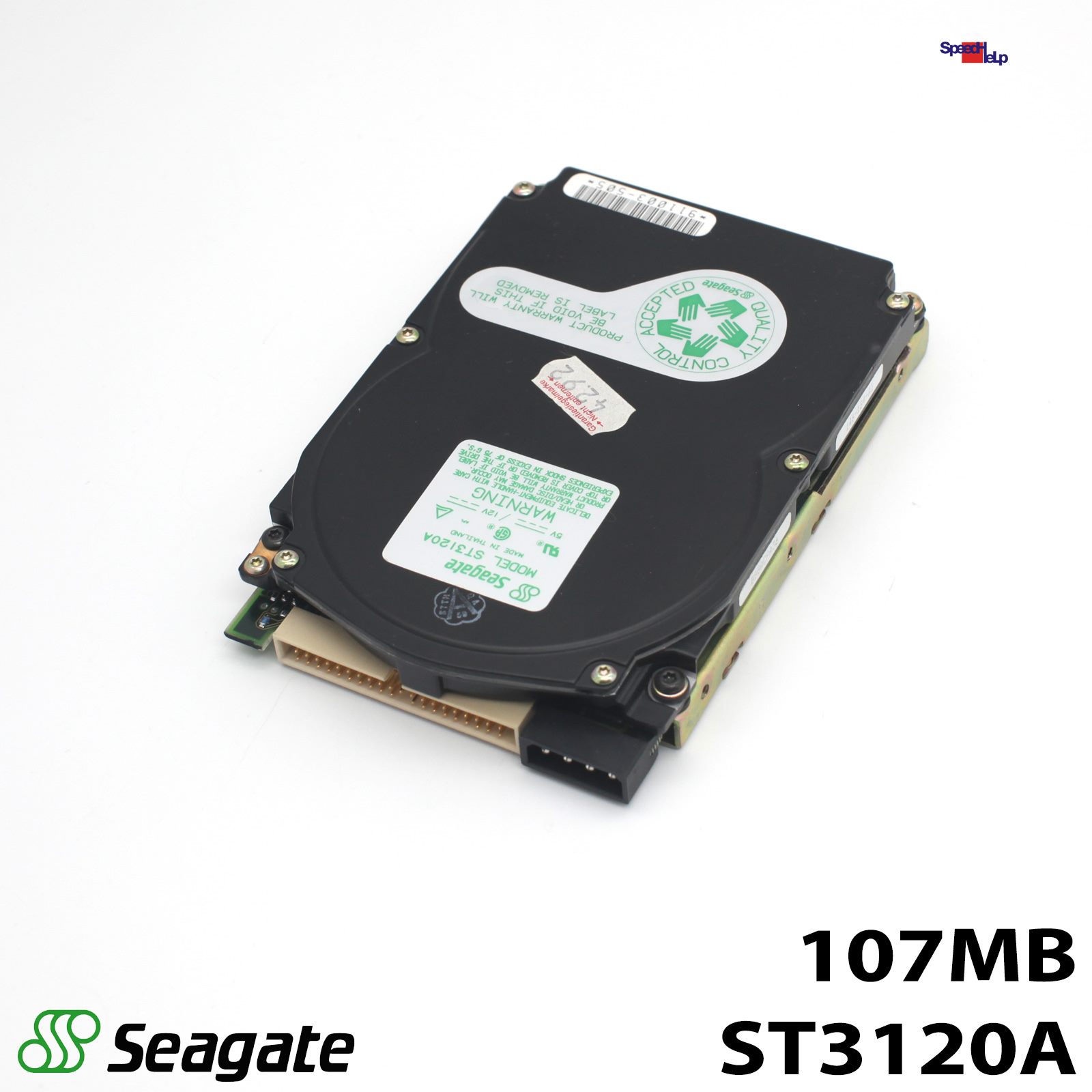 💾 SEAGATE ST3120A 107MB 40-PIN IDE ATA PATTA HDD FESTPLATTE HARD 286 386 XT