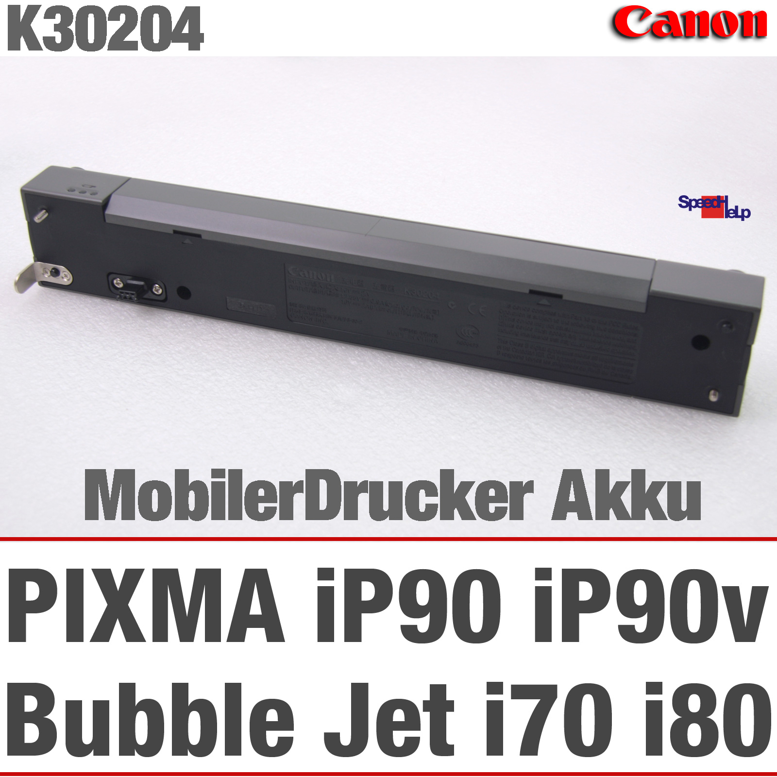 AKKU BATTERIE MOBILER DRUCKER PRINTER CANON PIXMA iP90 BUBBLE JET i70 i80 K30204