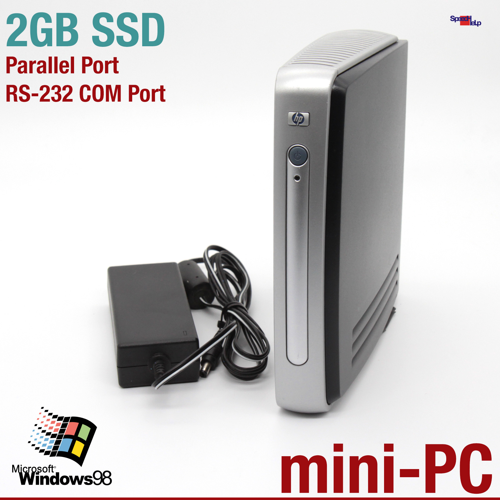 🔥HP MINI-COMPUTER PC FÜR WINDOWS 98 SE DOS OLD GAMES 2GB SSD RS-232 PARALLEL PORT