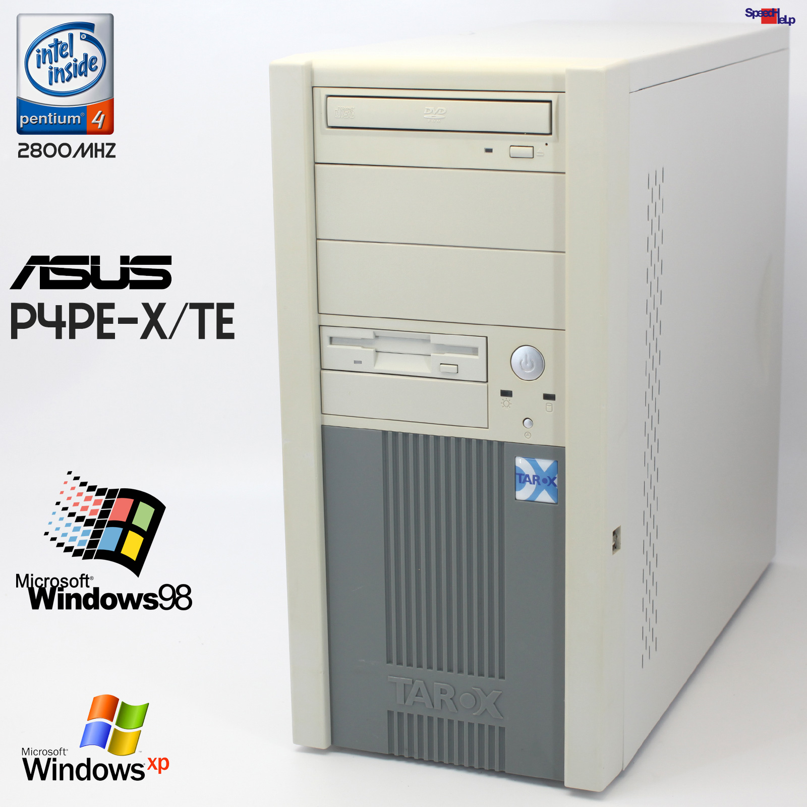 🖥ASUS P4PE-X TE PC COMPUTER PENTIUM 4 2.8GHZ 512MB LPT SOUND LAN WINDOWS 98 SE