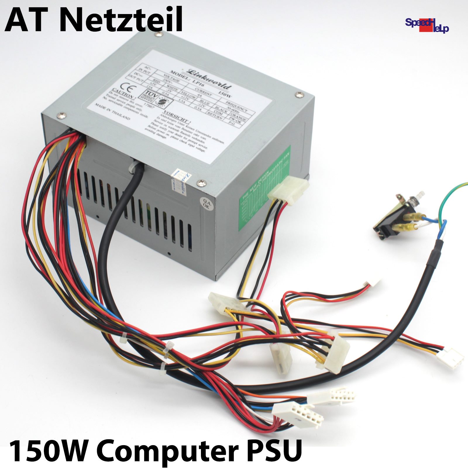150W AT NETZTEIL COMPUTER PC POWER SUPPLY P8 P9 286 386 486 PENTIUM XT 8086