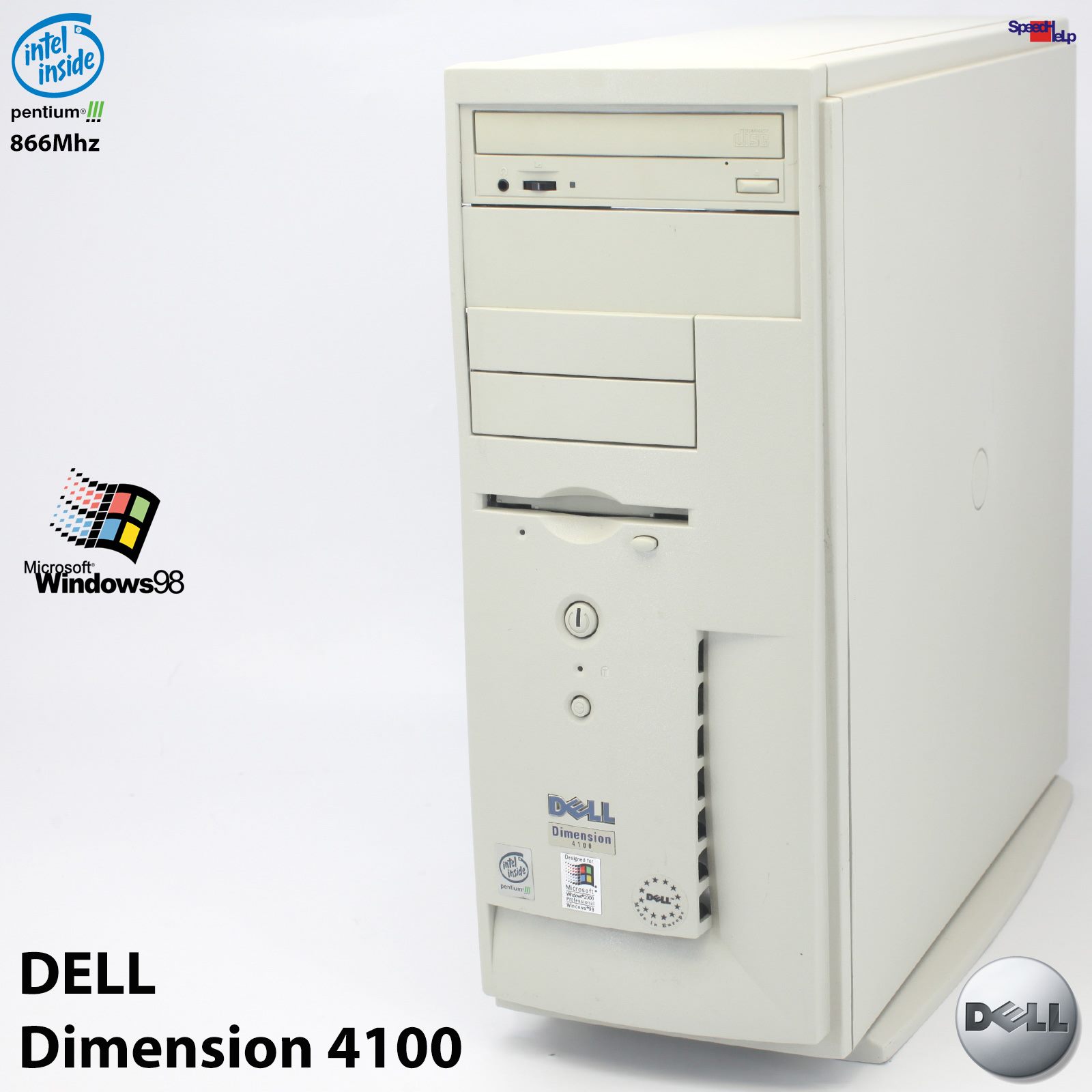 DELL DIMENSION 4100 PC COMPUTER PENTIUM III  WINDOWS 98 SONUD USB PARALLEL LAN
