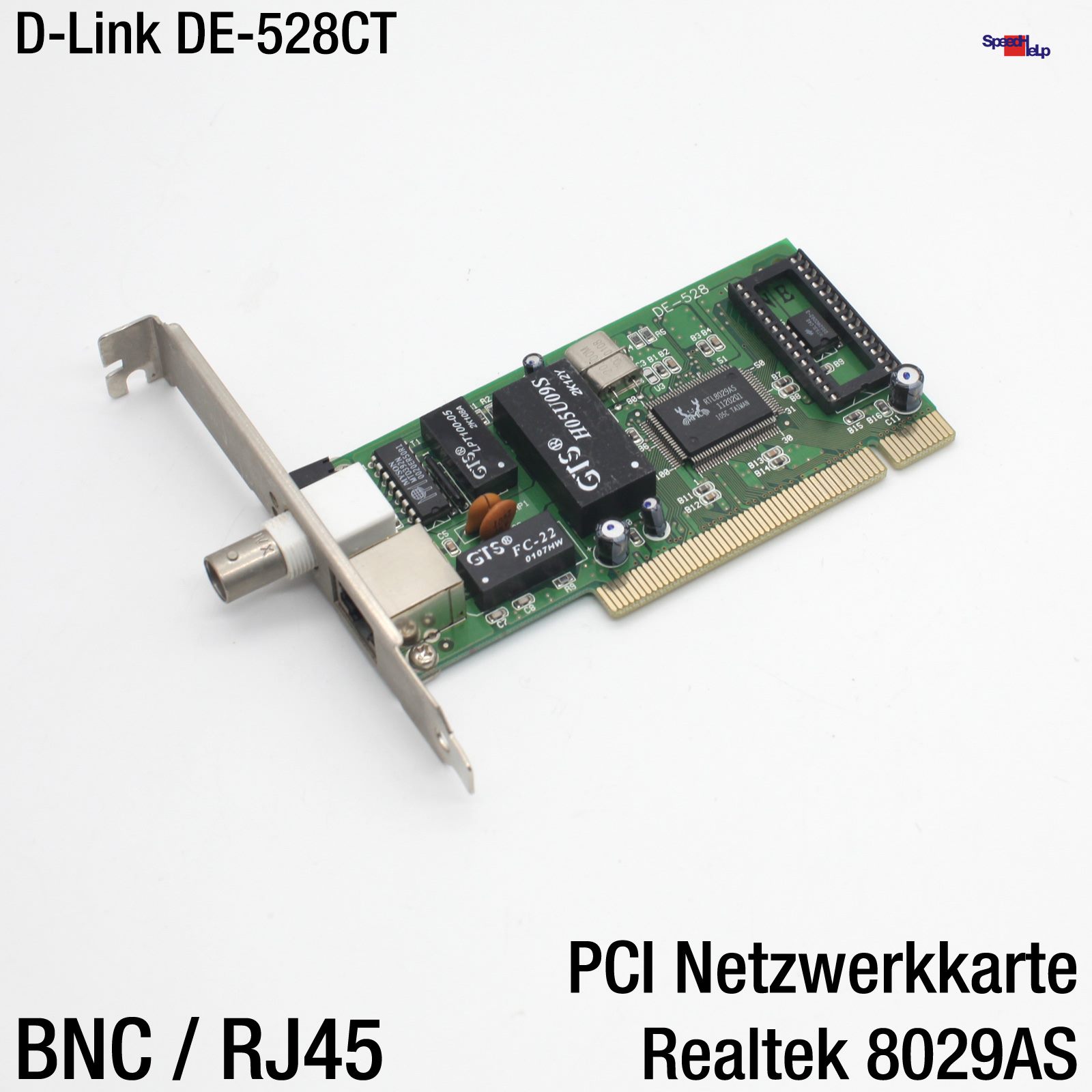 📡REALTEK RTL8029AS PCI BNC NETZWERKKARTE ETHERNET LAN CARD D-LINK DE-528CT