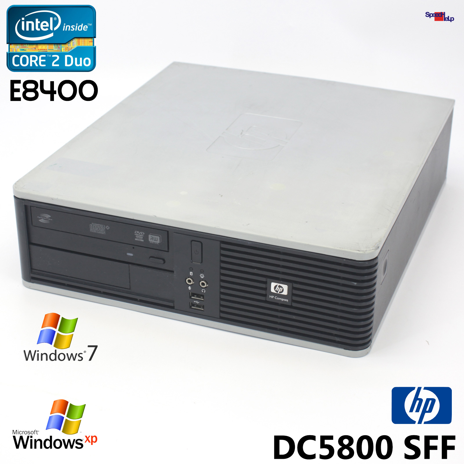 💻HP COMPAQ DC5800 SFF PC COMPUTER CORE 2 DUO E8400 PARALLEL LPT WINDOWS XP COM