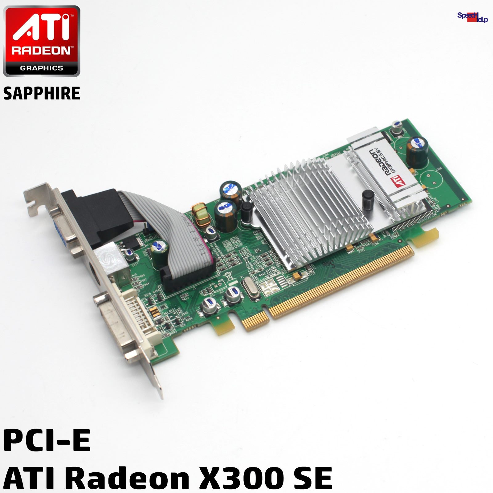📺SAPPHIRE ATI RADEON X300 SE 128MB PCI-E GRAFIKKARTE VIDEO CARD DVI VGA TVOUT