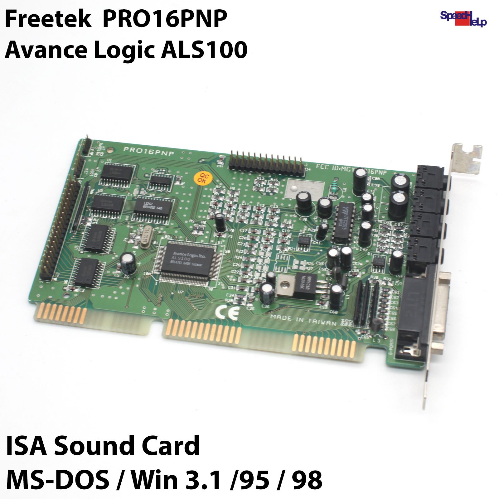 🥇FREETEK PRO16PNP ALS100 SOUND AUDIO CARD KARTE ISA 16-BIT MGYPRO16PNP